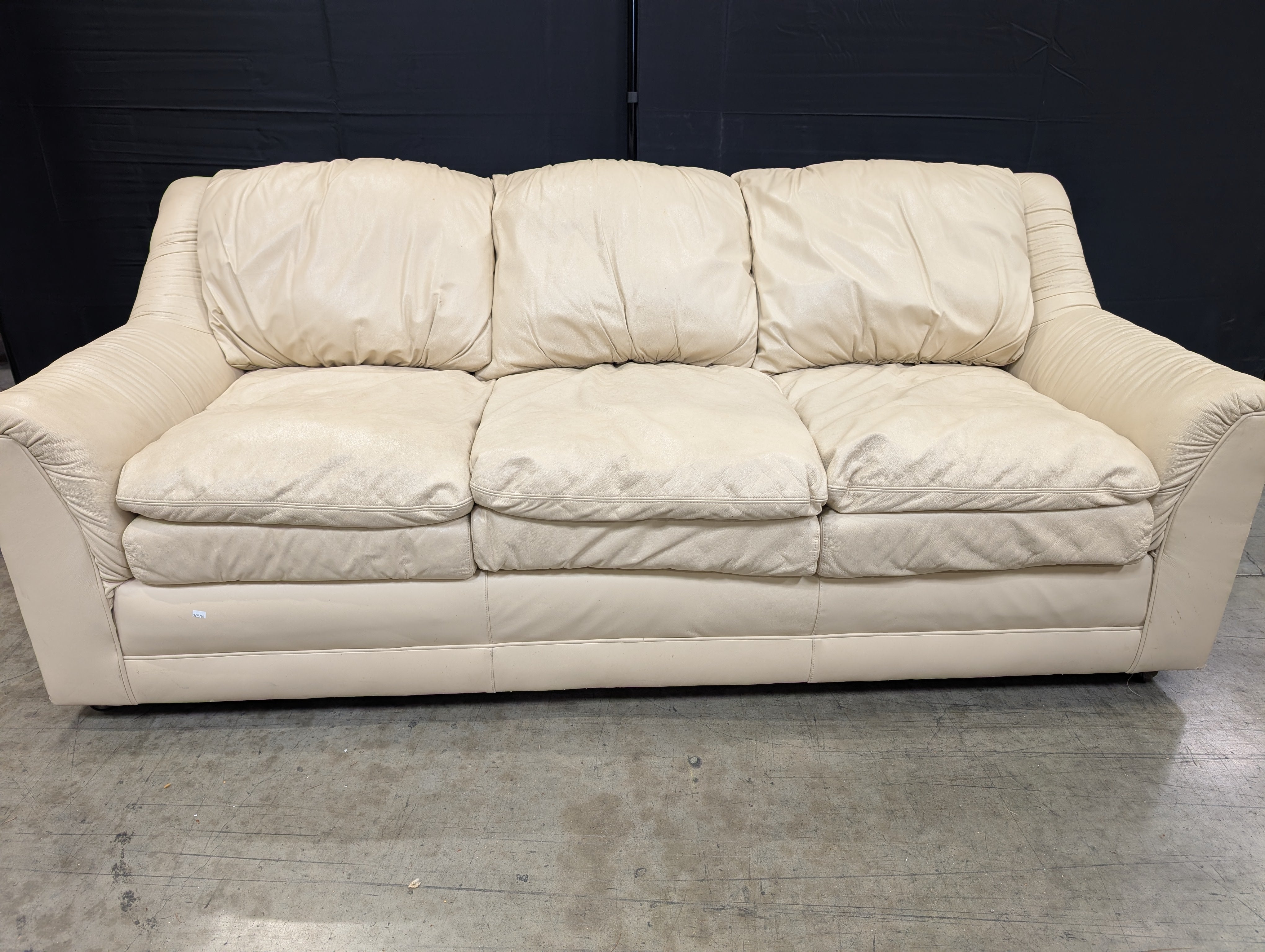 Emerson Leather Cream Sofa
