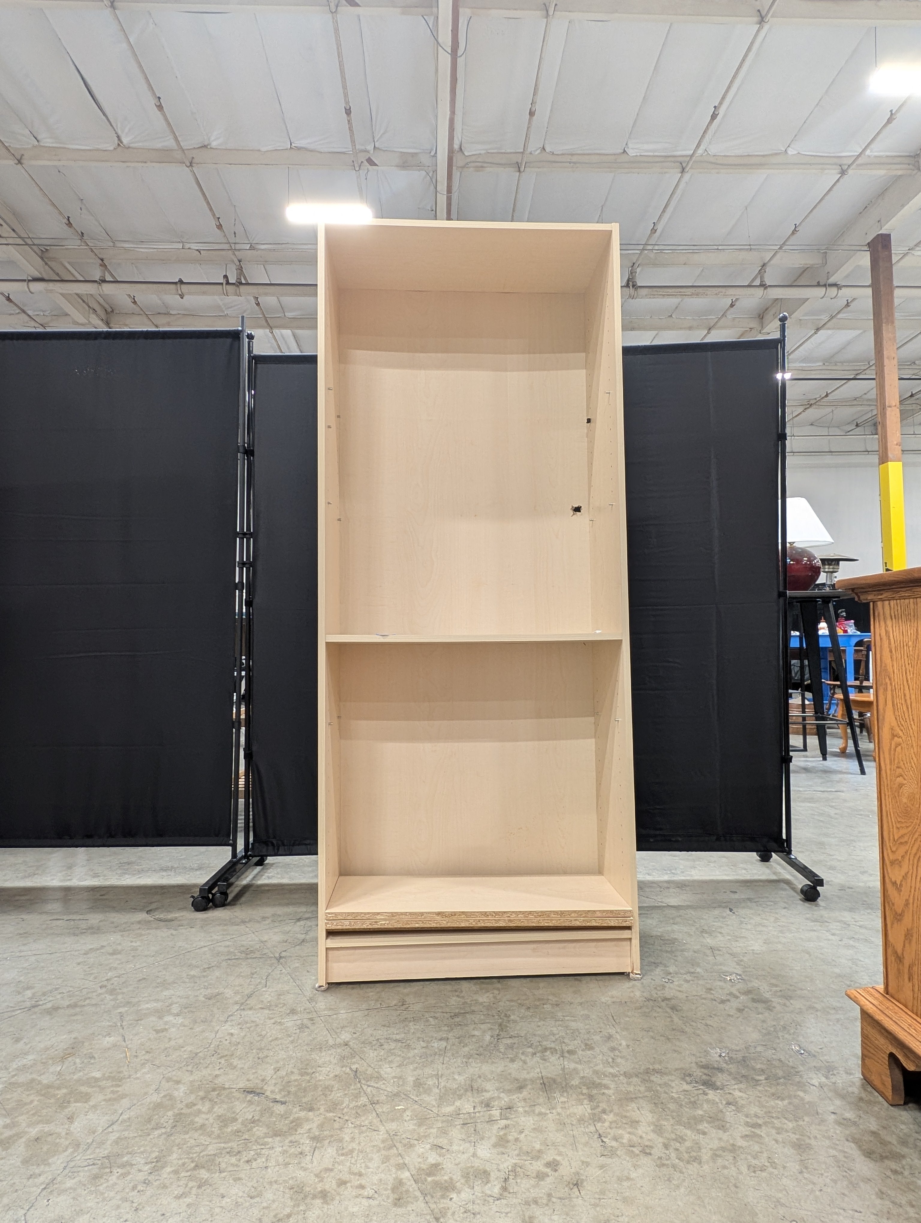 Versatile Light Wood Tone Bookcase with Adjustable Shelves