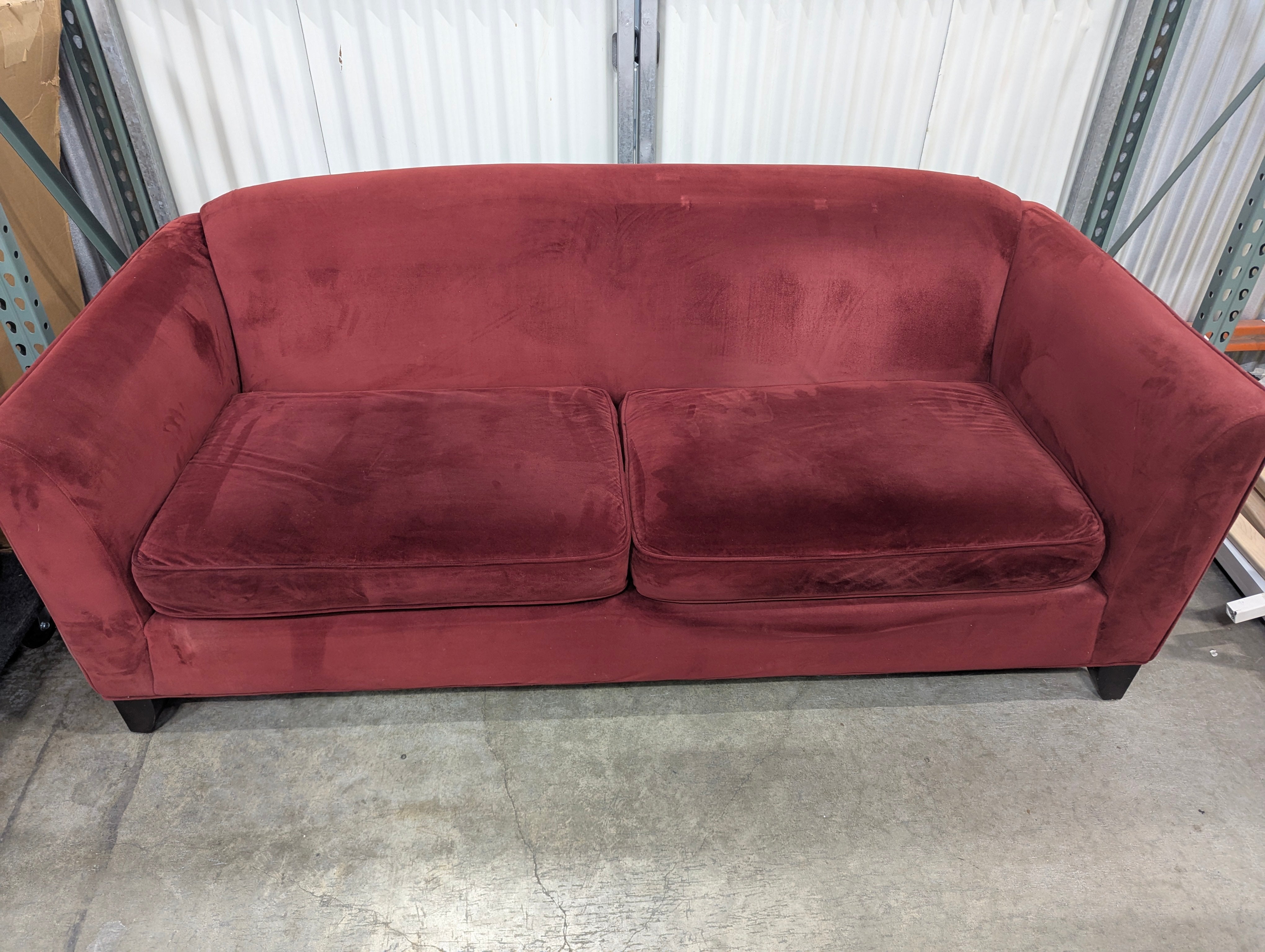 Stylish Red Velvet Daybed Couch
