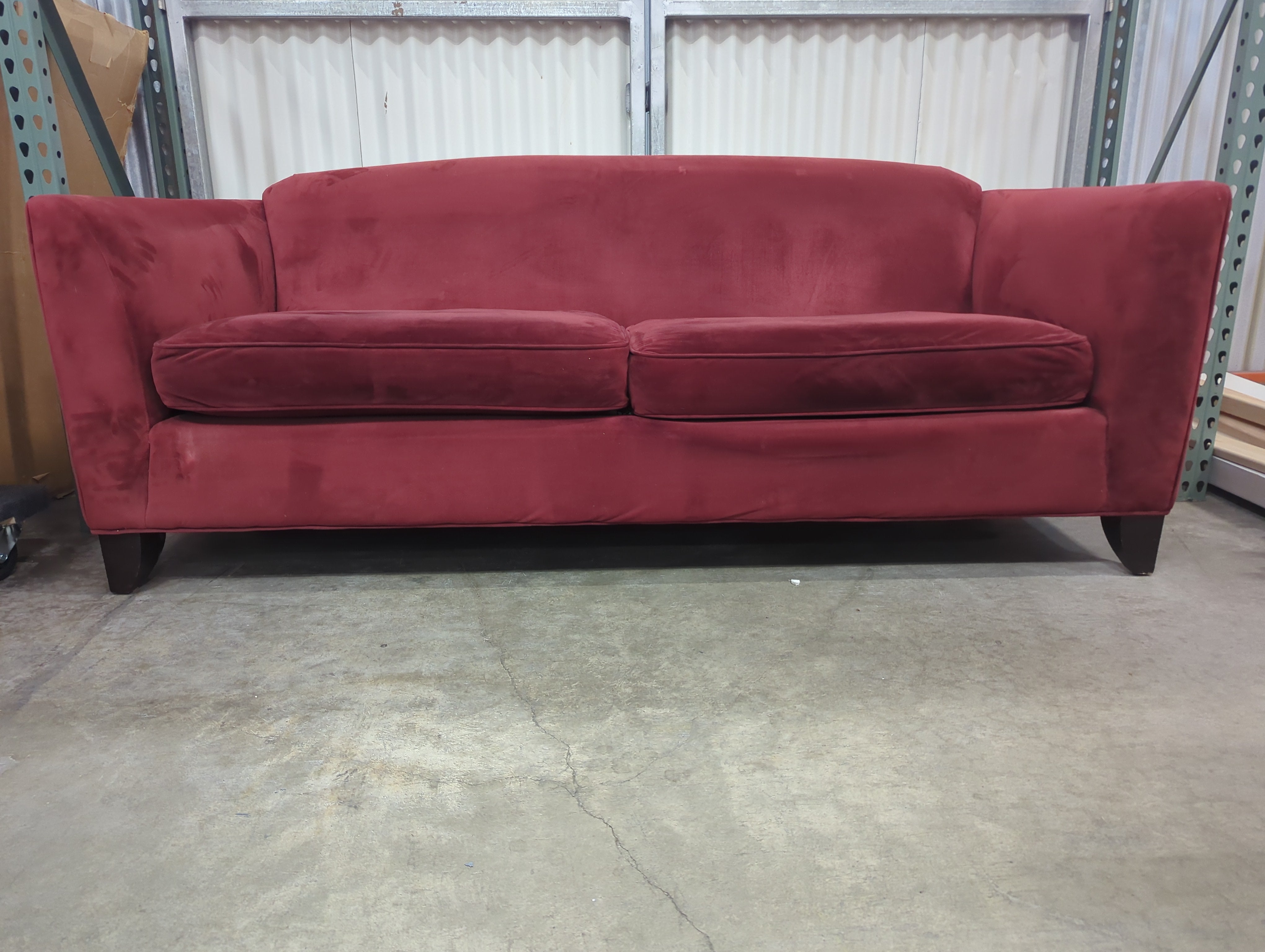 Stylish Red Velvet Daybed Couch