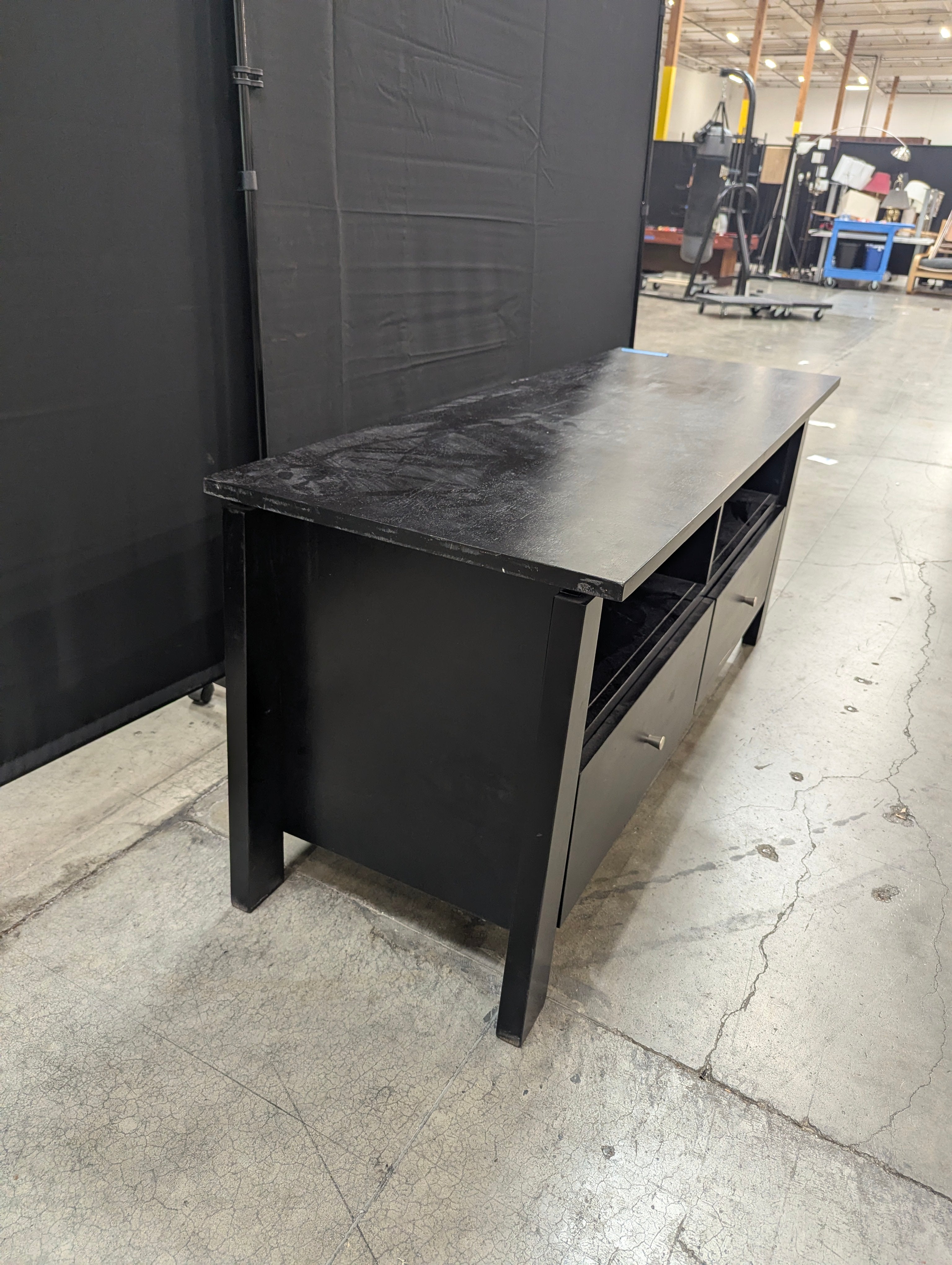 Dark Espresso Finish Media Console with Storage Drawers