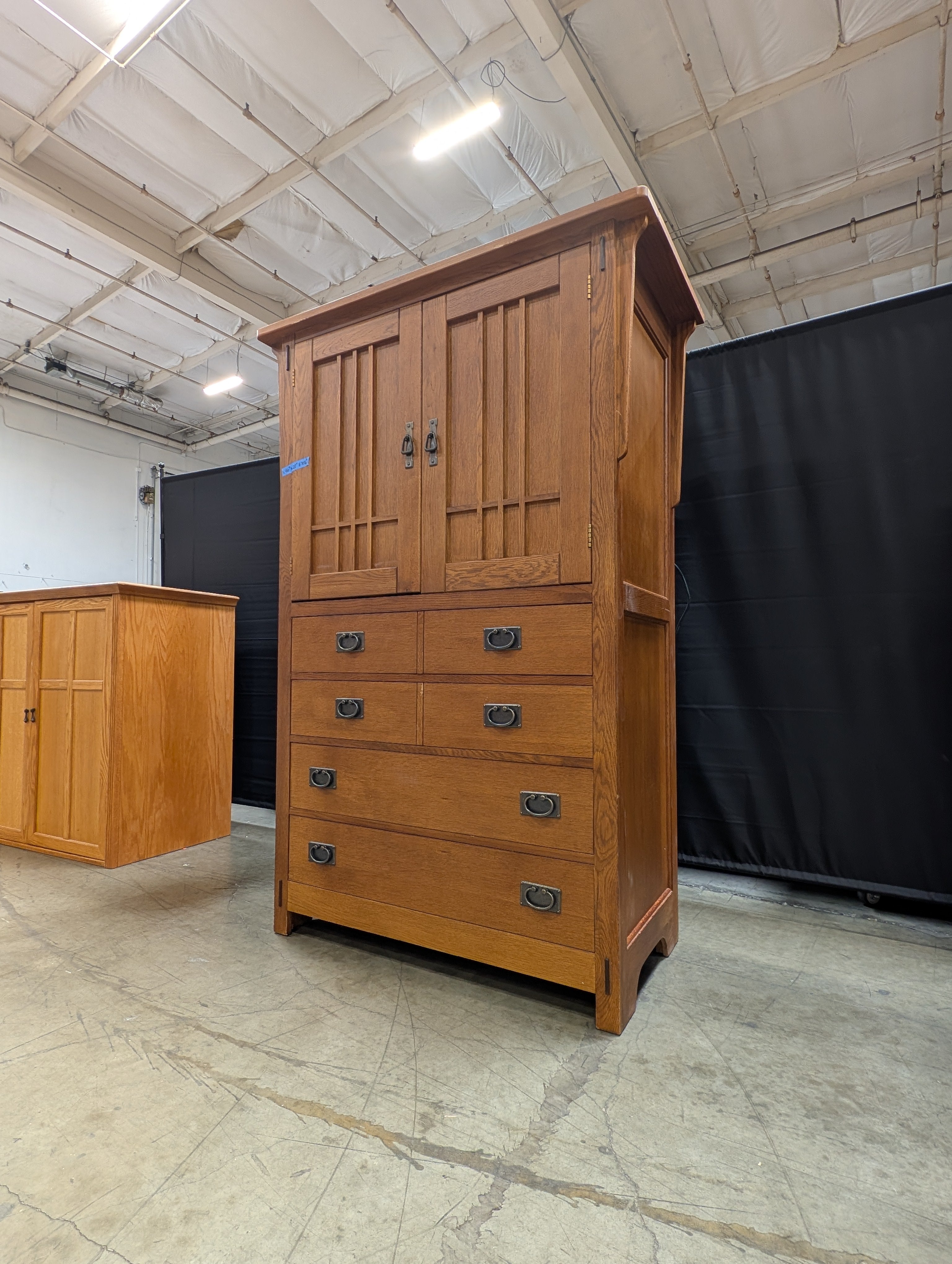Hooker Furniture Craftsman Oak Armoire with Multiple Drawers
