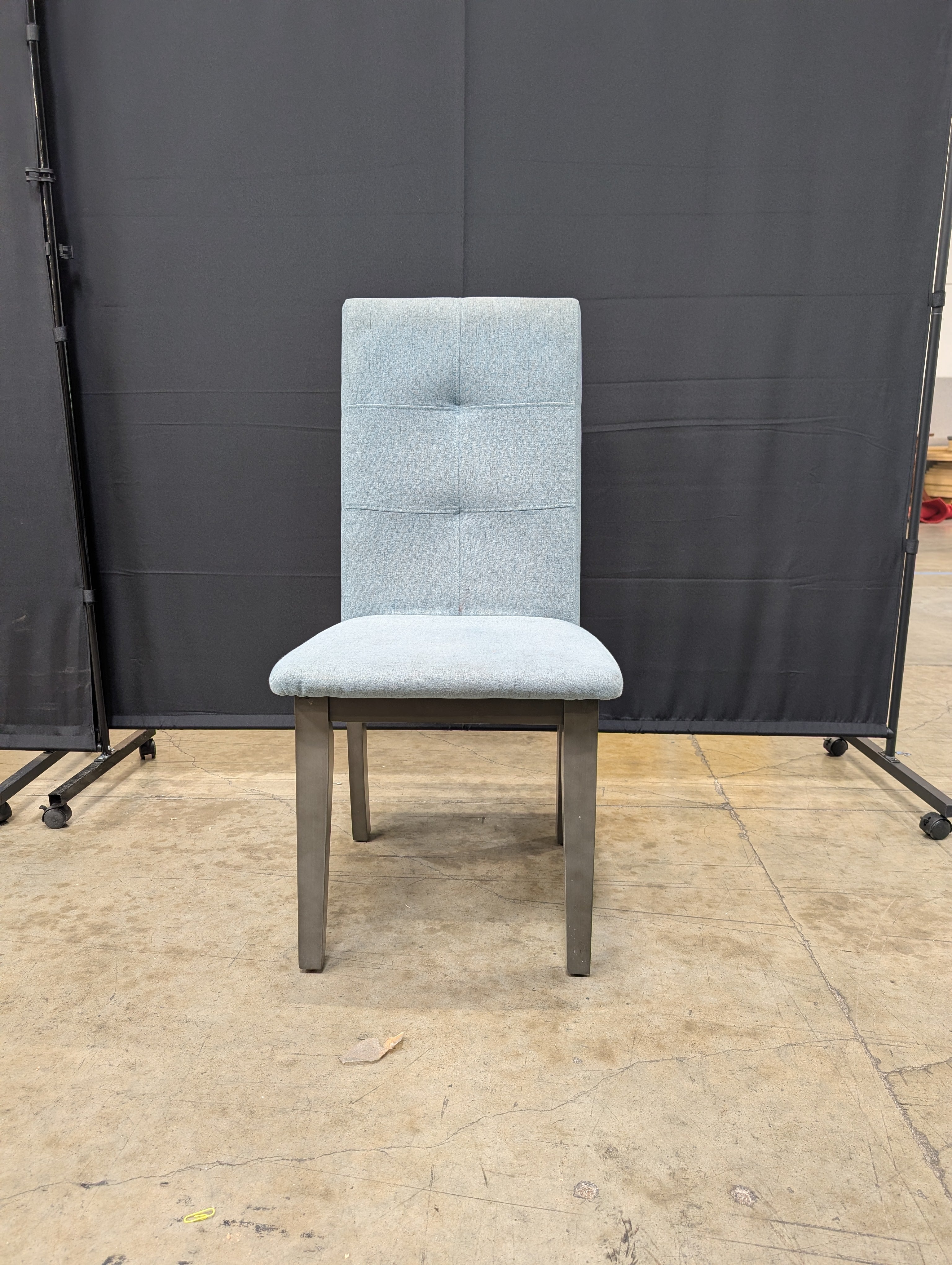 USED** Upholstered High-Back Dining Chair with Tufted Design