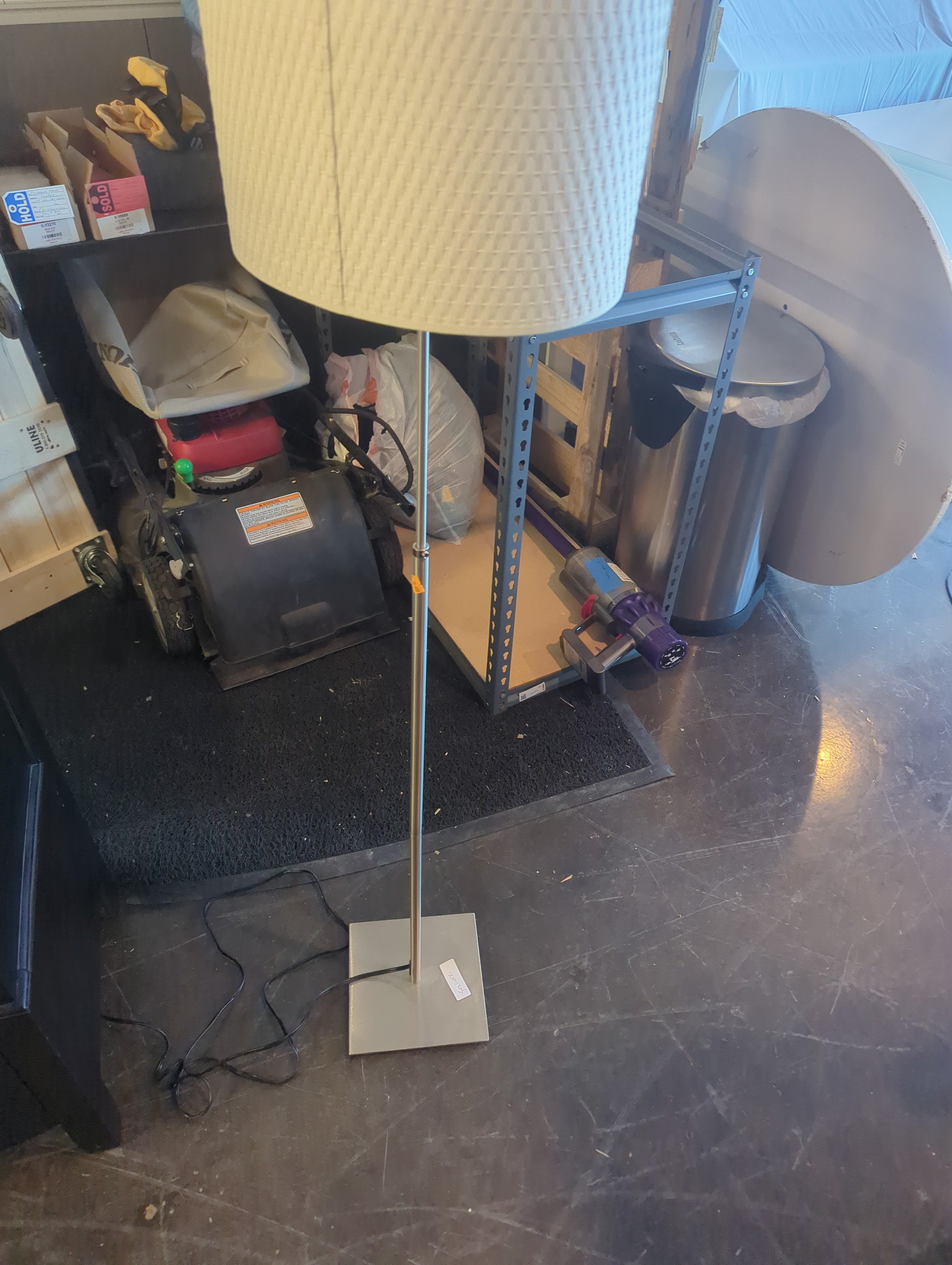 Silver floor lamp
