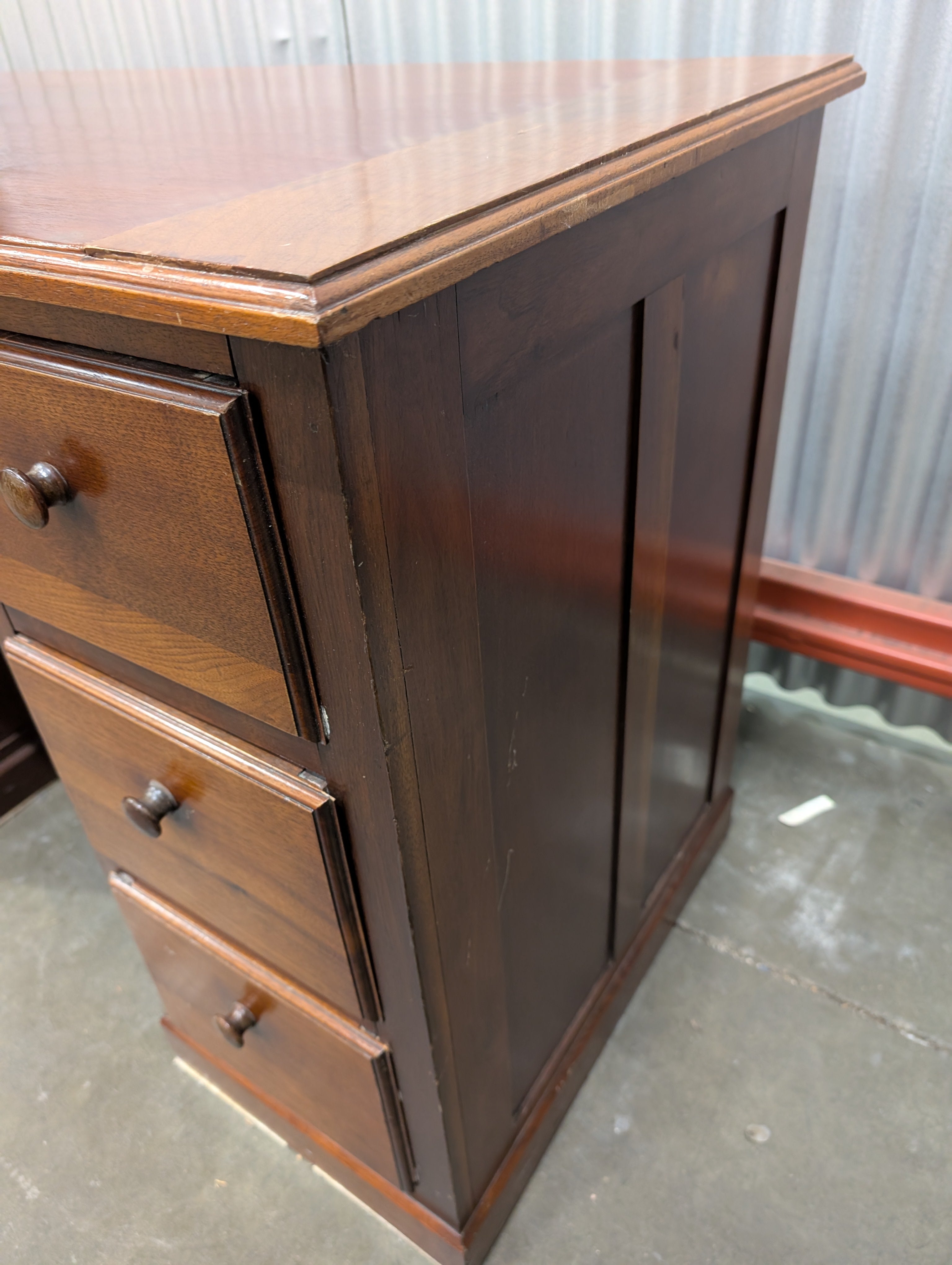 Vintage Style Dark Brown Wooden Desk