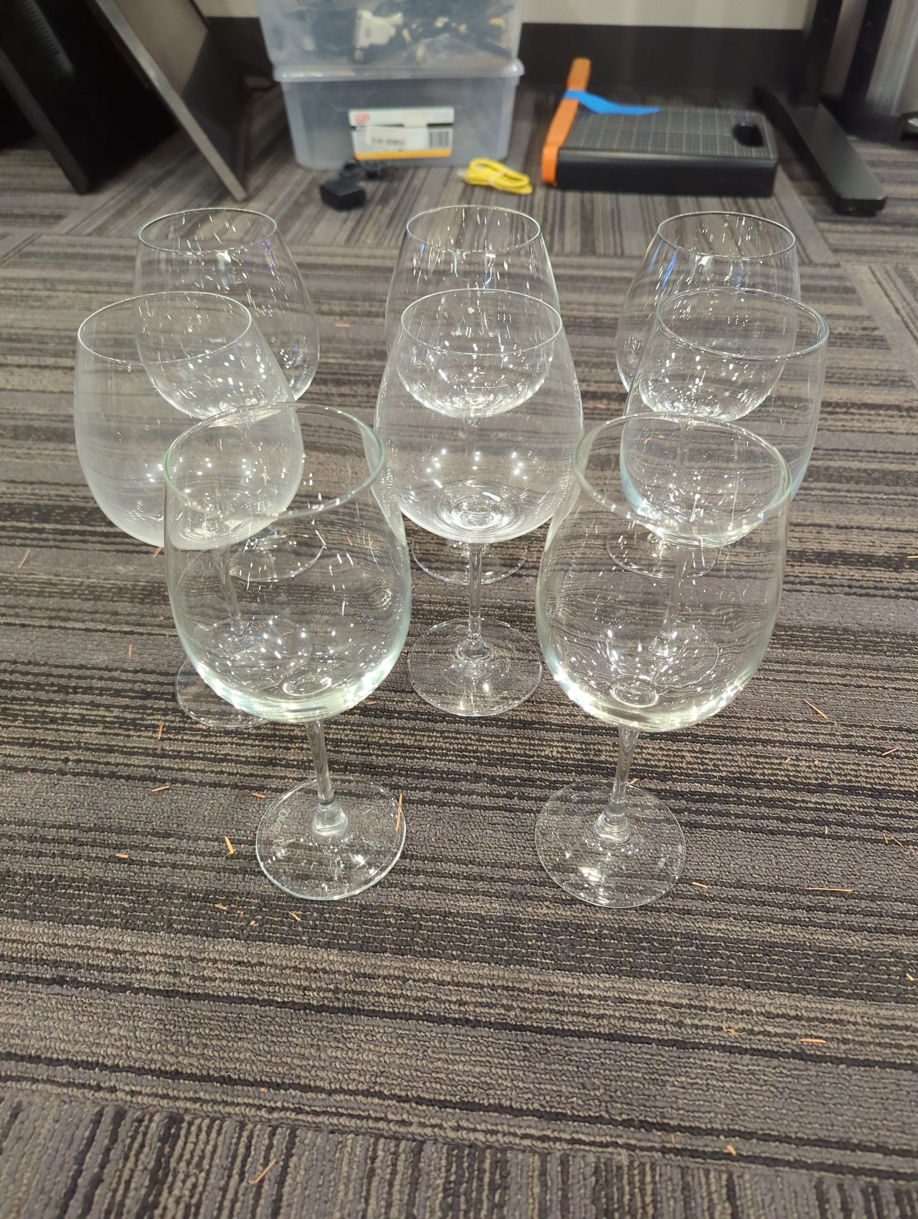 Set of 8 Red Wine Glasses