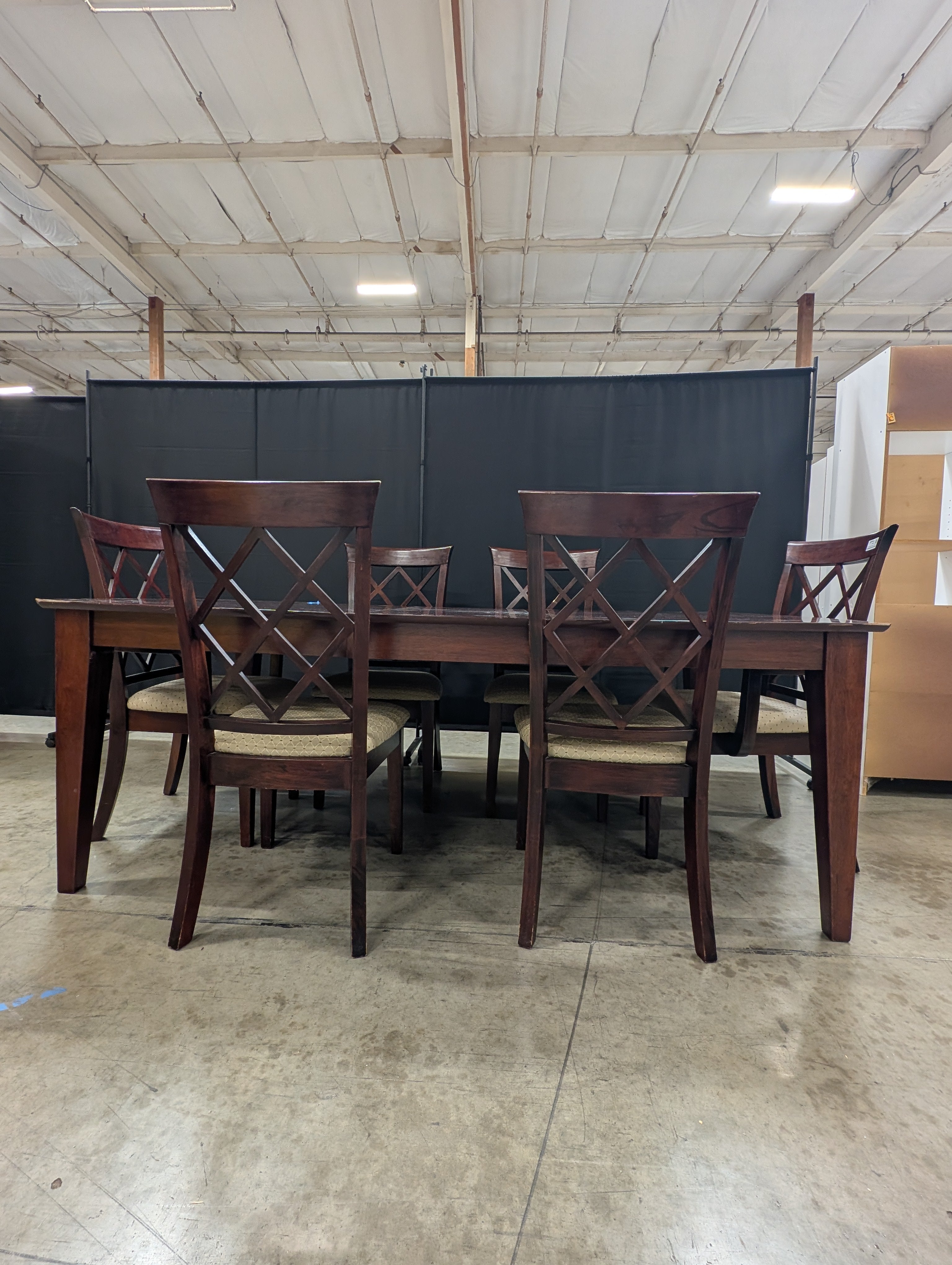 Substantial Dark Wood Hamilton & Spill Furniture Dining set with Six Chairs