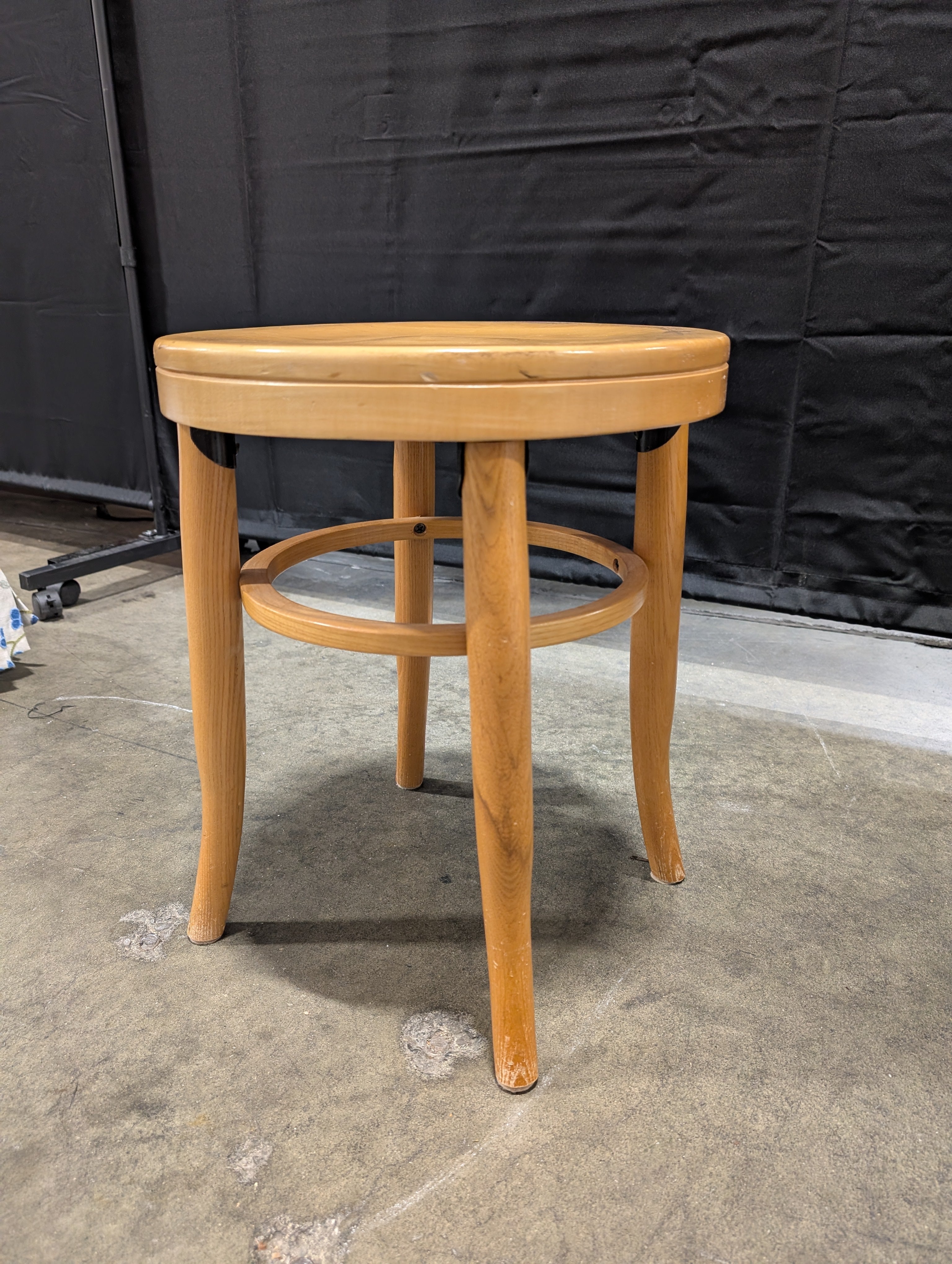 Natural Hardwood Round Stool