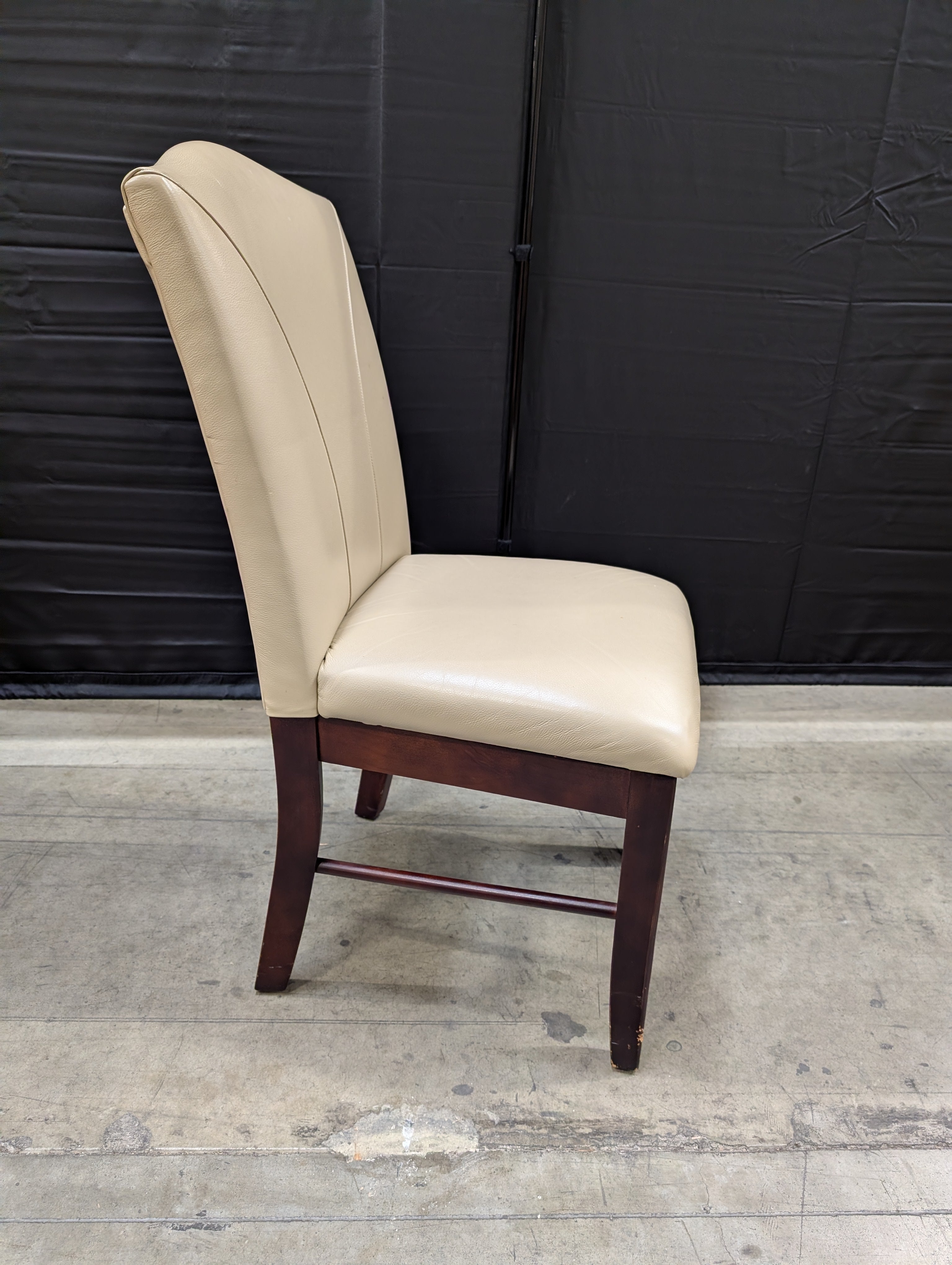 Contemporary Cream Upholstered Dining Chair