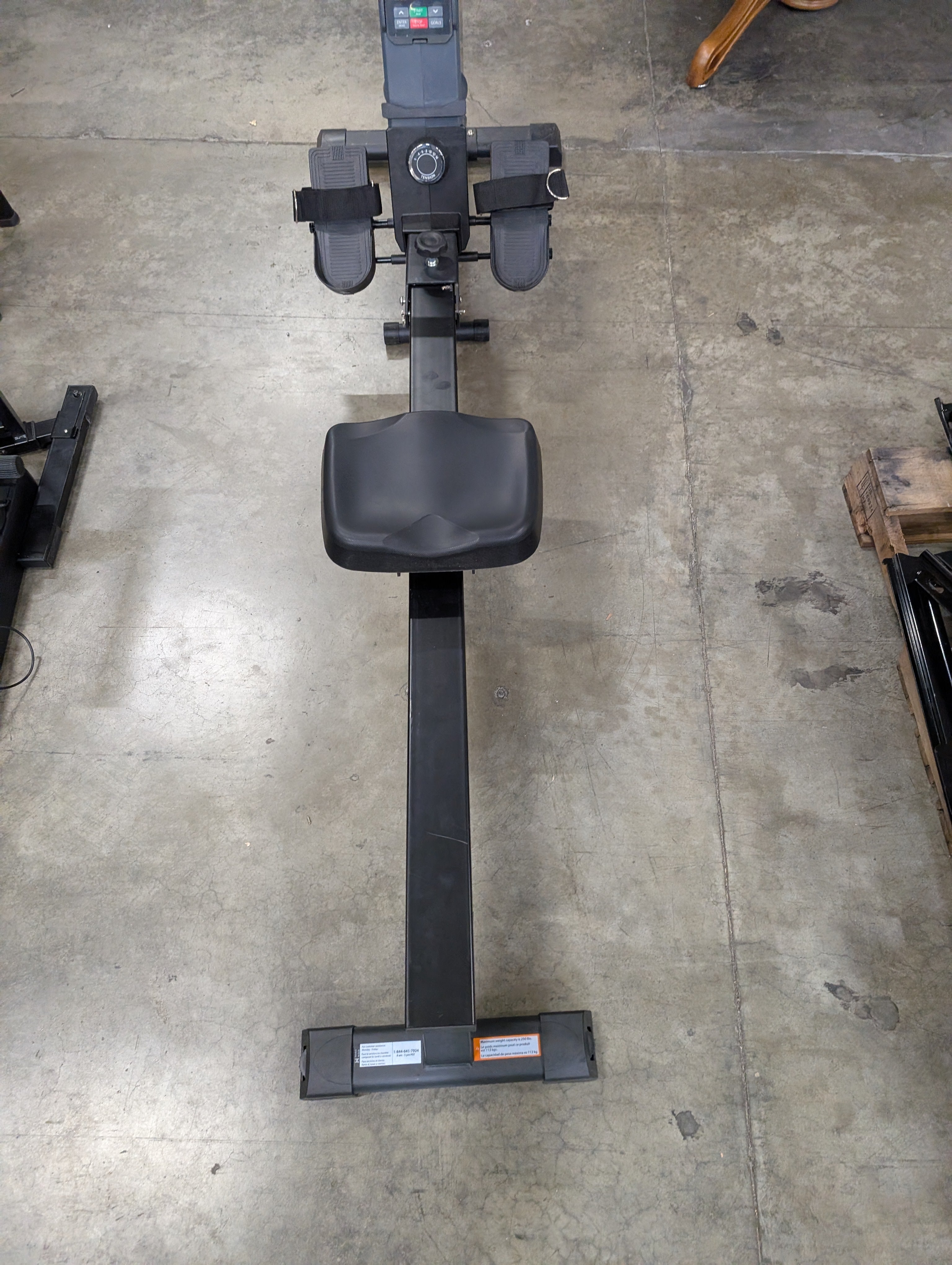 MyCloudFitness Black & Grey Rowing Machine with Digital Monitor