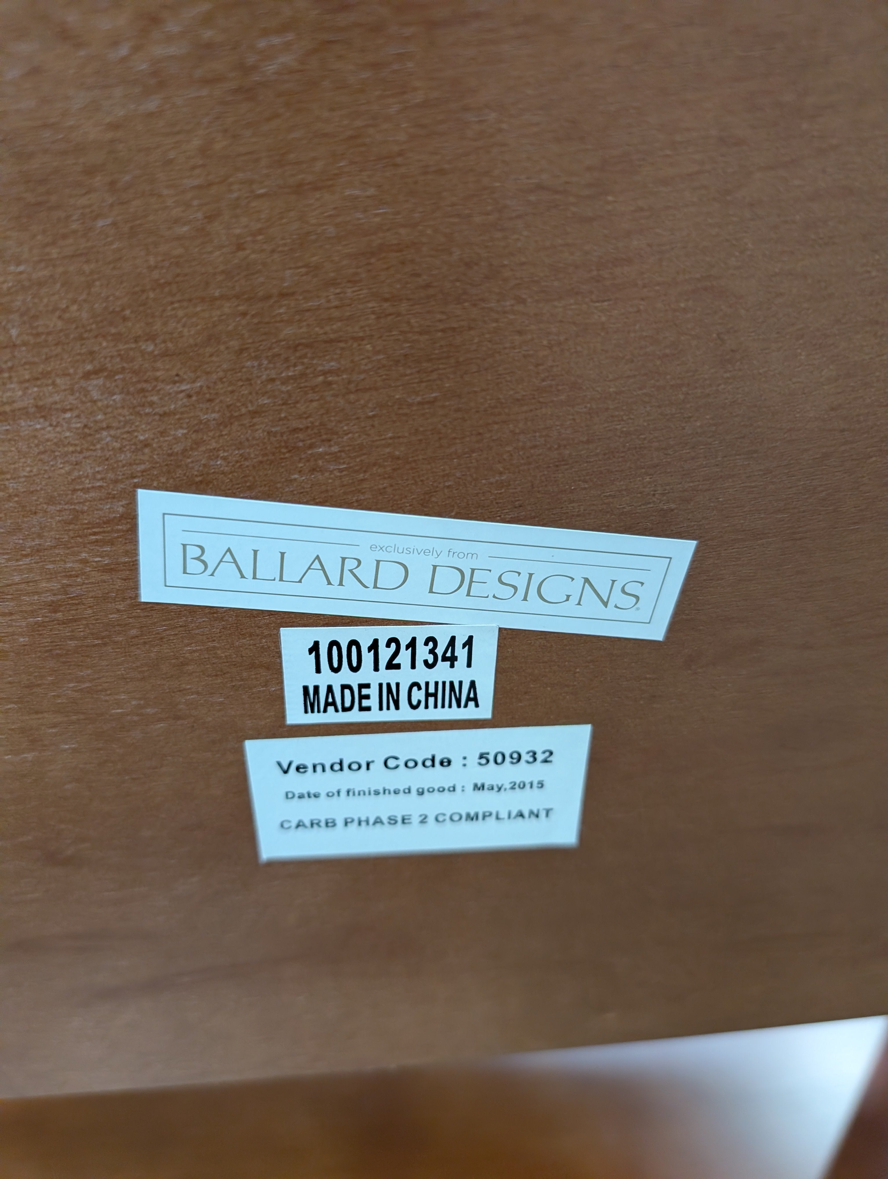 Ballard Designs Cherry Finish Ladder Style Nightstand with Two Drawers