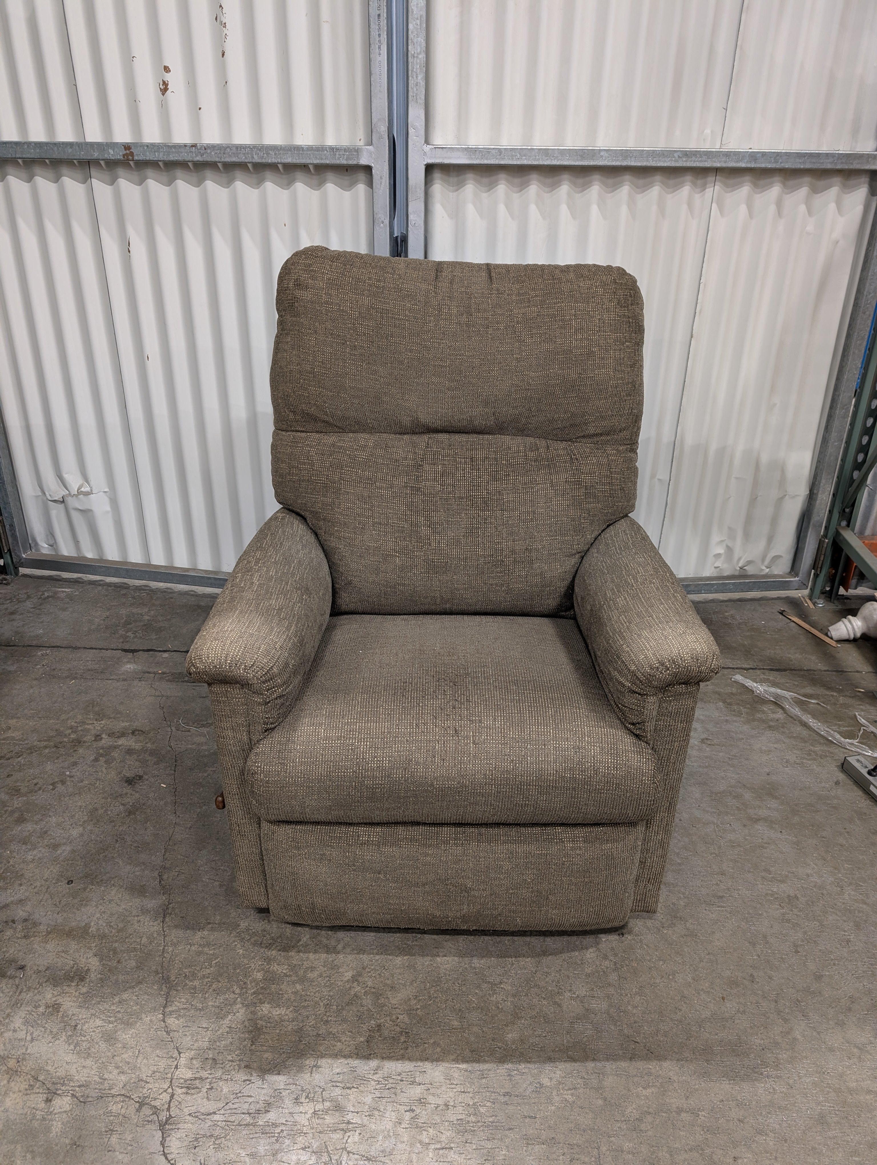 LazyBoy Neutral Tone Upholstered Recliner Rocking chair with Footrest