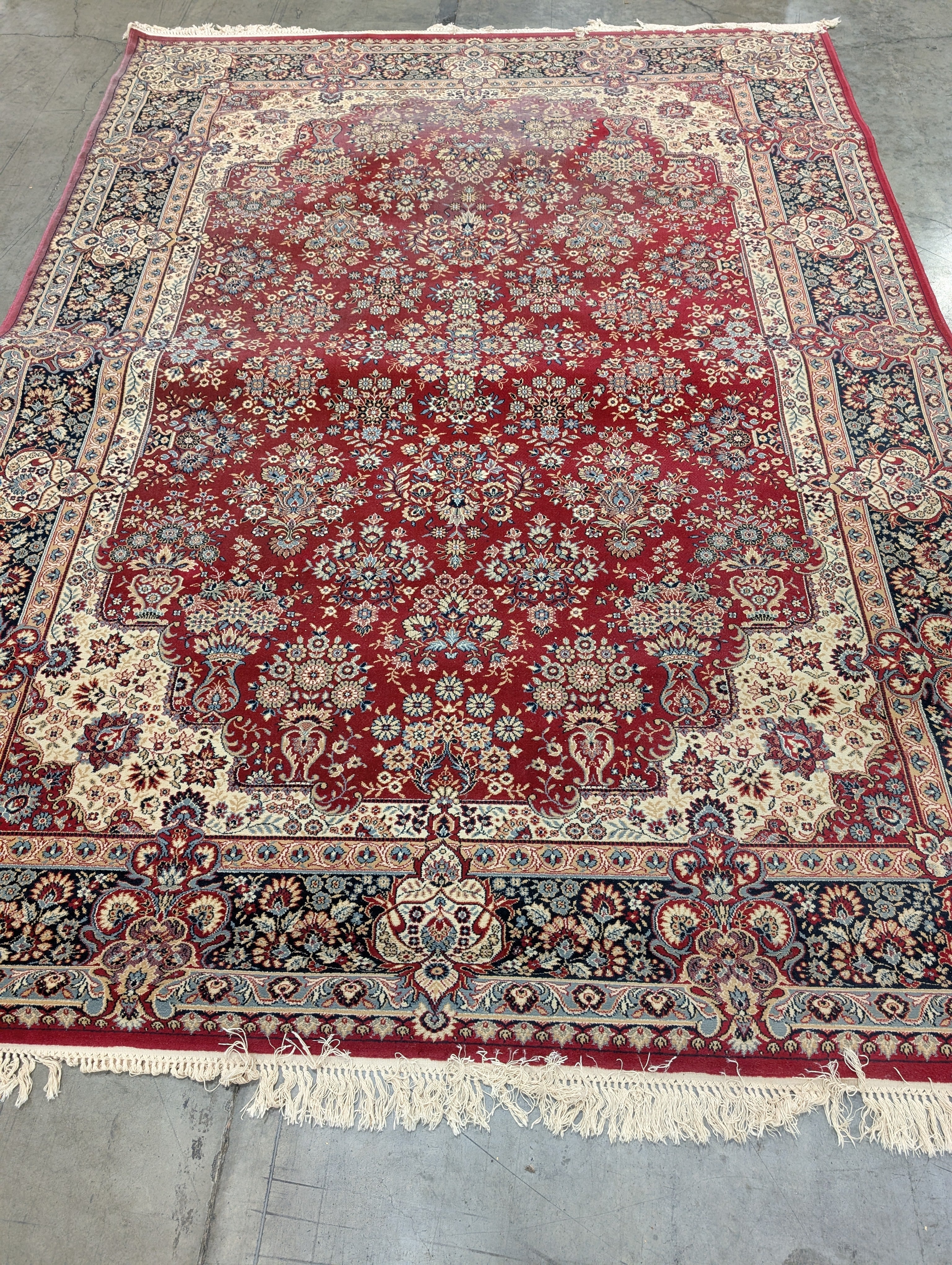 Vibrant Red Patterned Area Rug
