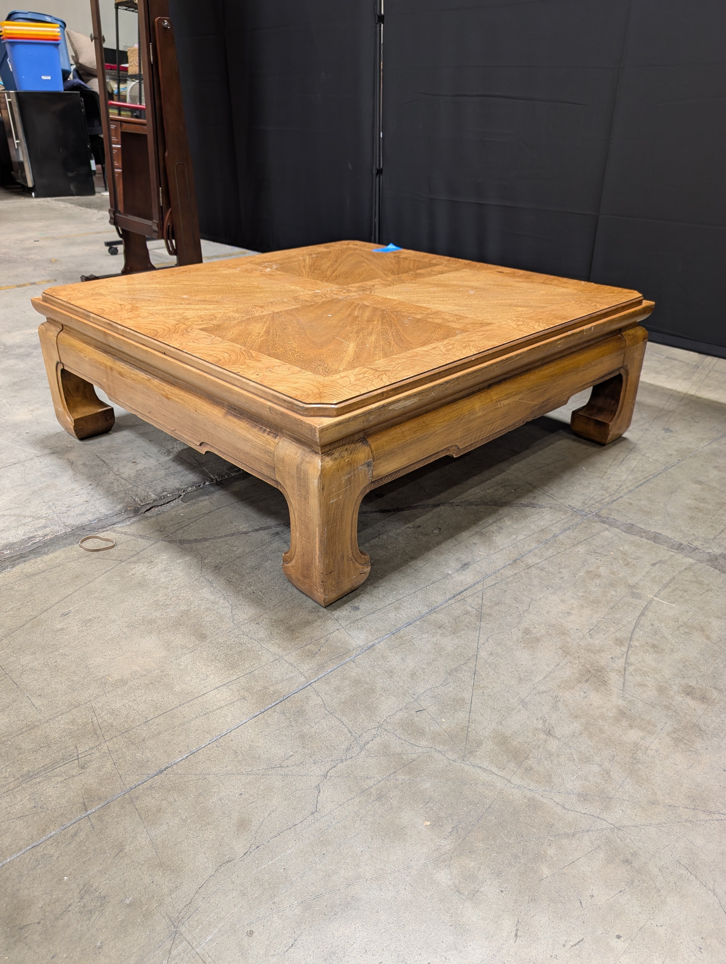 Thomasville Burl Wood Veneer Coffee Table