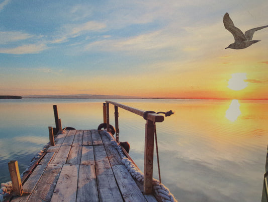 Sunset Pier Art print