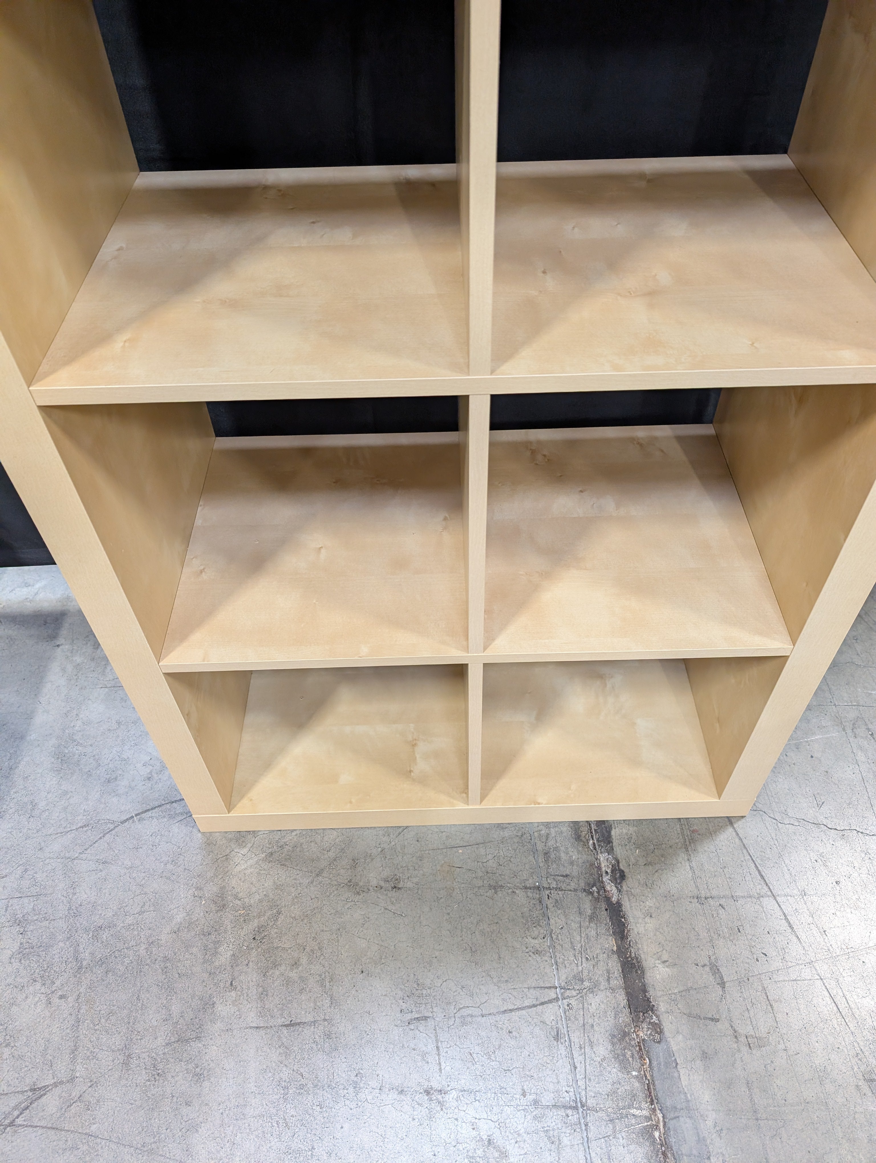 Versatile Light Wood-Tone Eight-Cubby Storage Unit