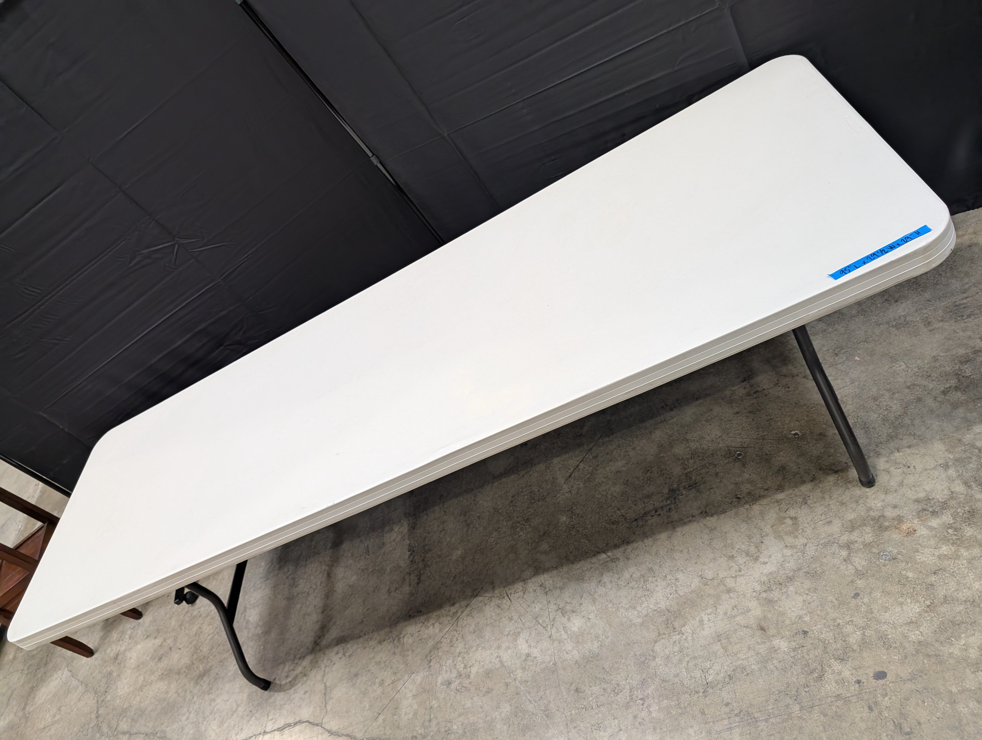 LIFETIME 95" Long Rectangular Folding Table Durable White Plastic