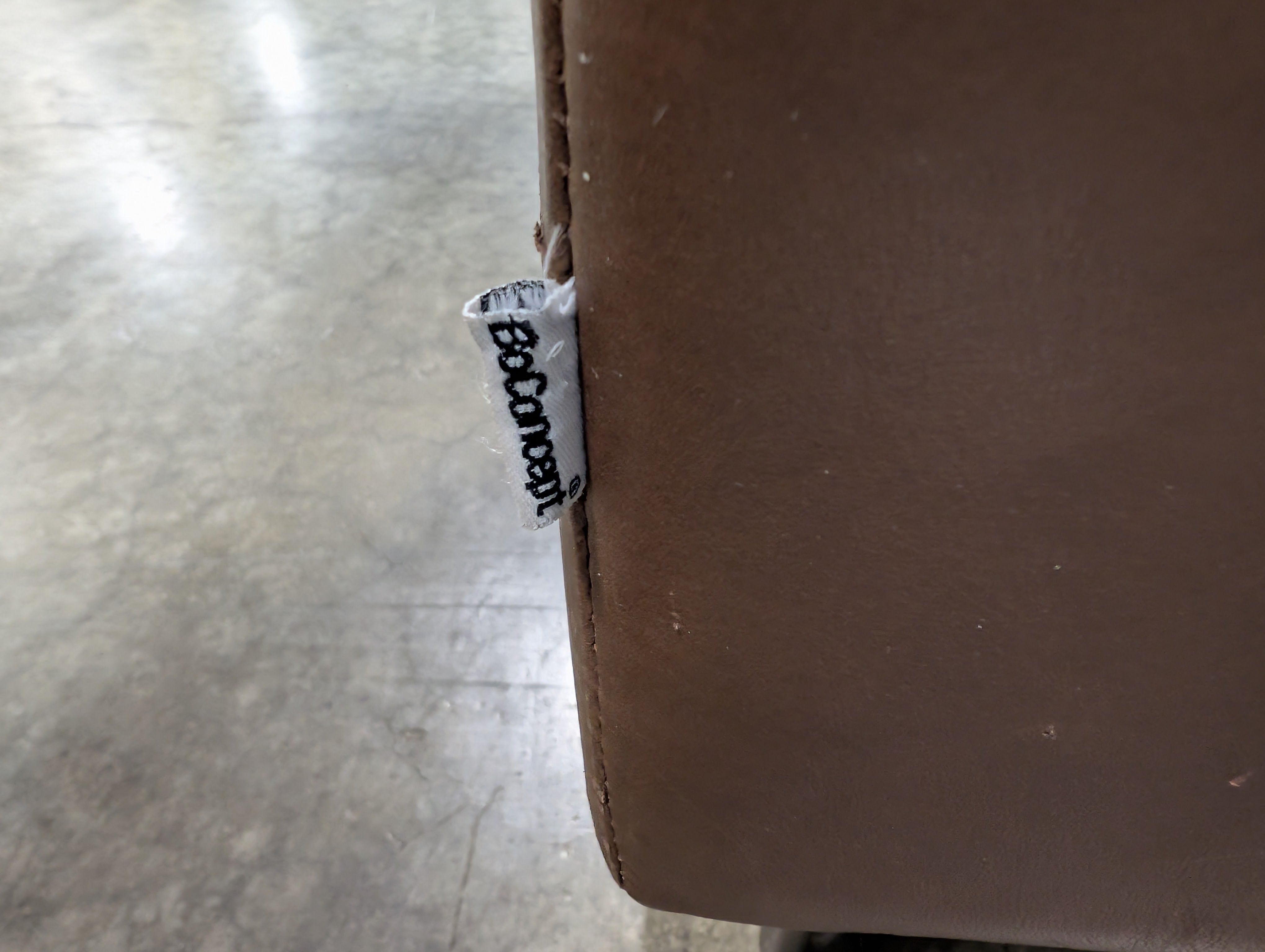 BoConcept Brown Leather Sectional Sofa with Chaise
