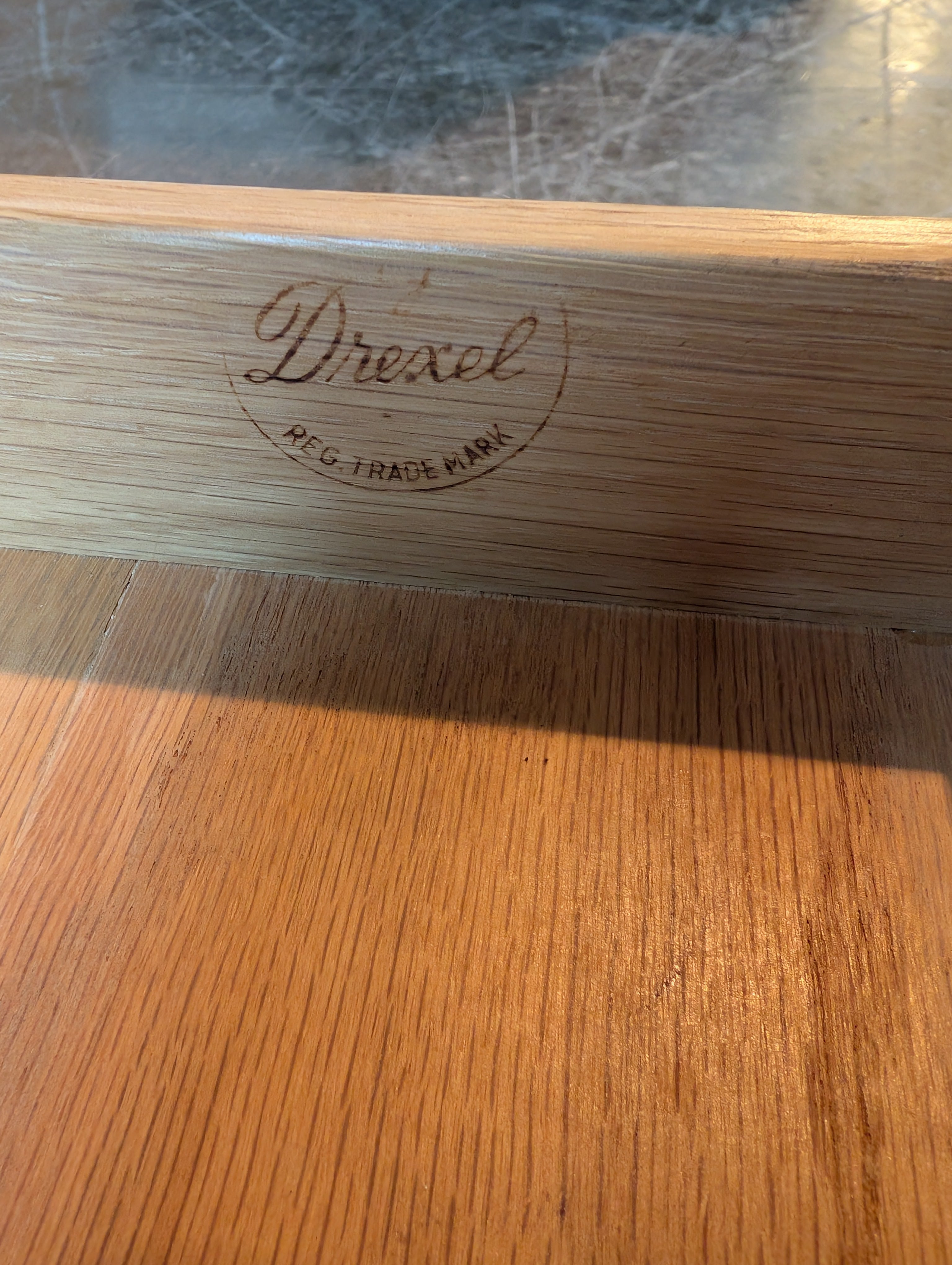 Vintage Midcentury Drexel Triune Side Table With Drawer