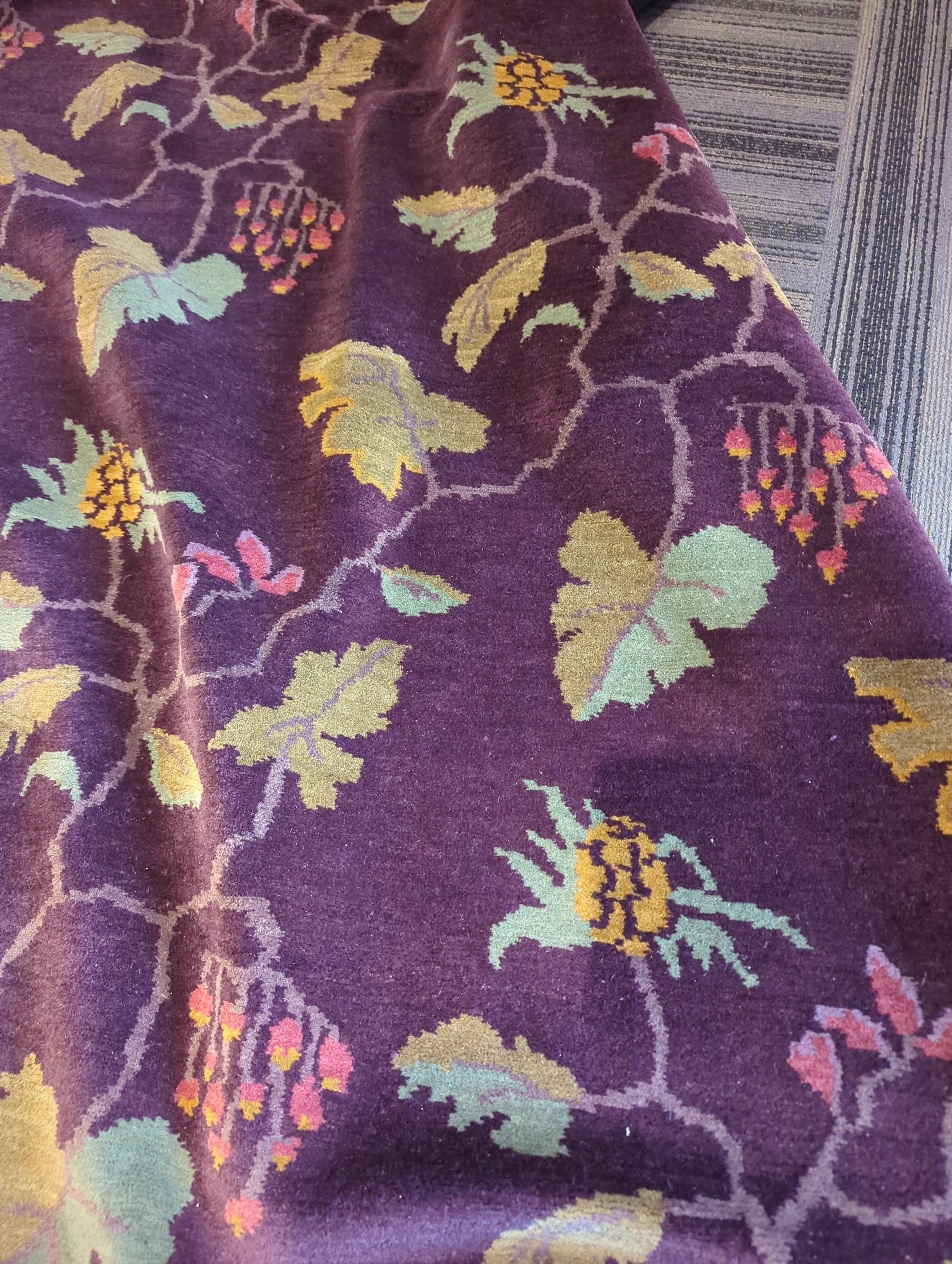 Purple Velvet Area Rug