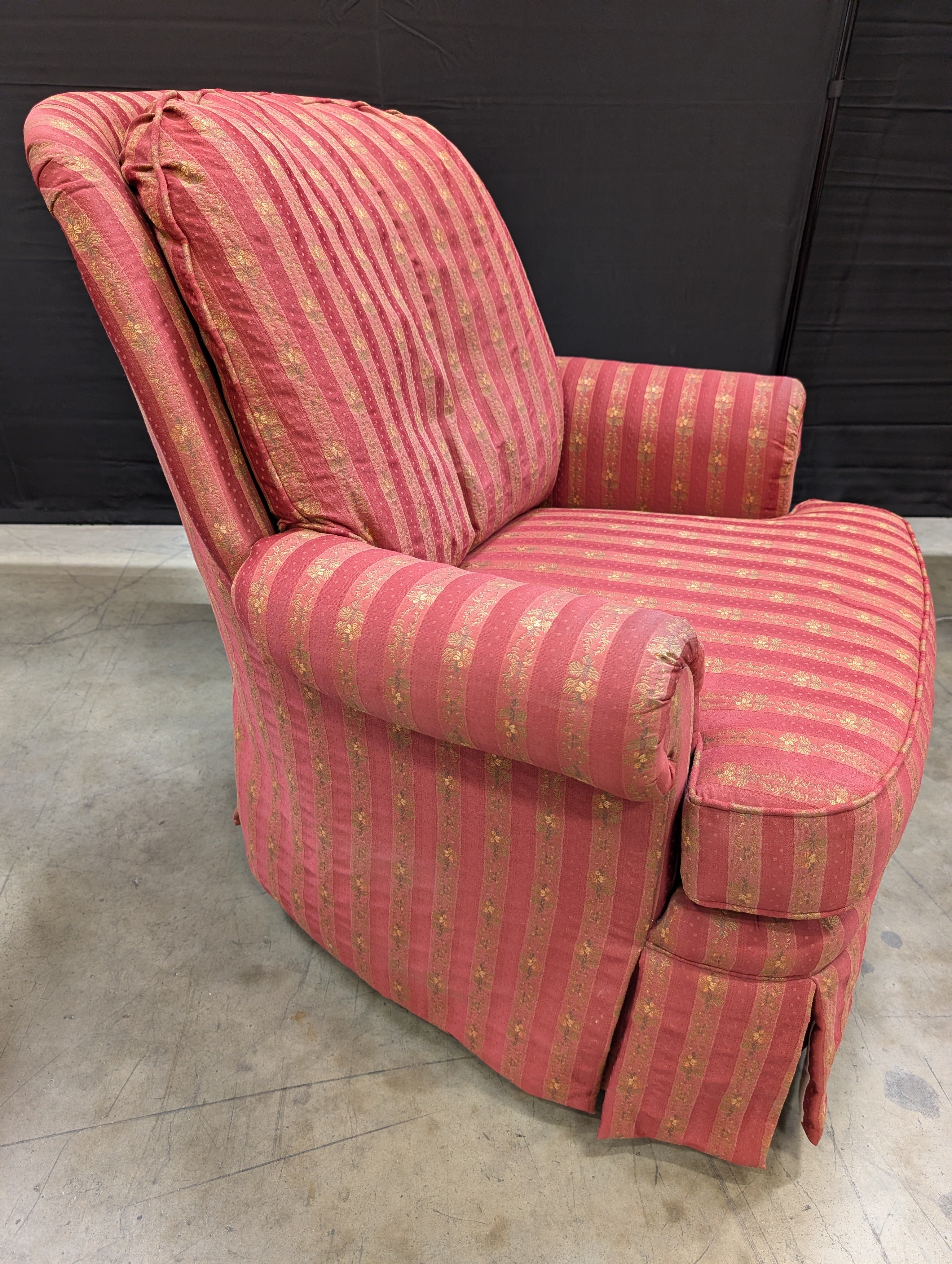 Jessica Charles Striped Upholstered Armchair