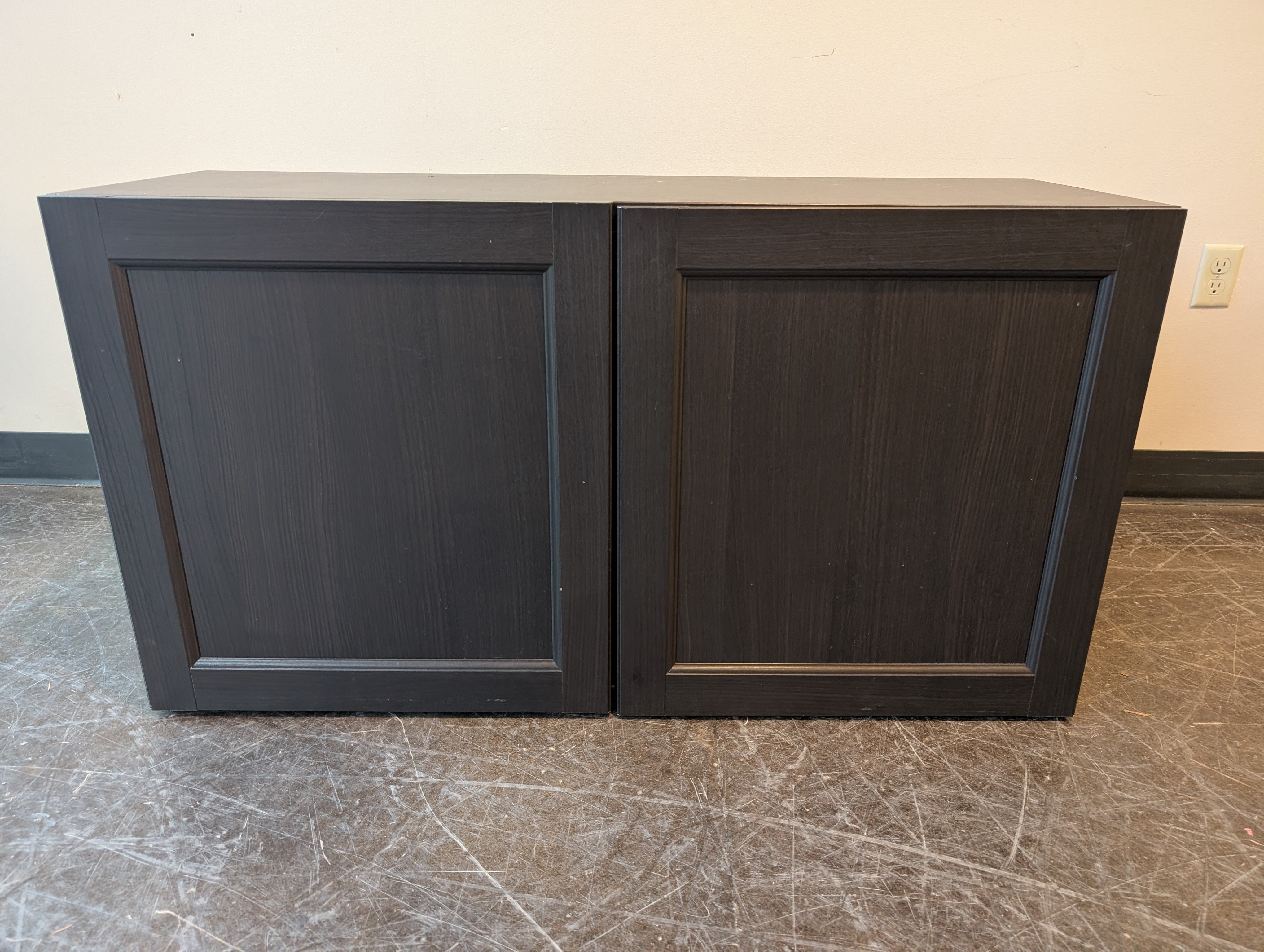Dark Brown Two-Door Storage Cabinet
