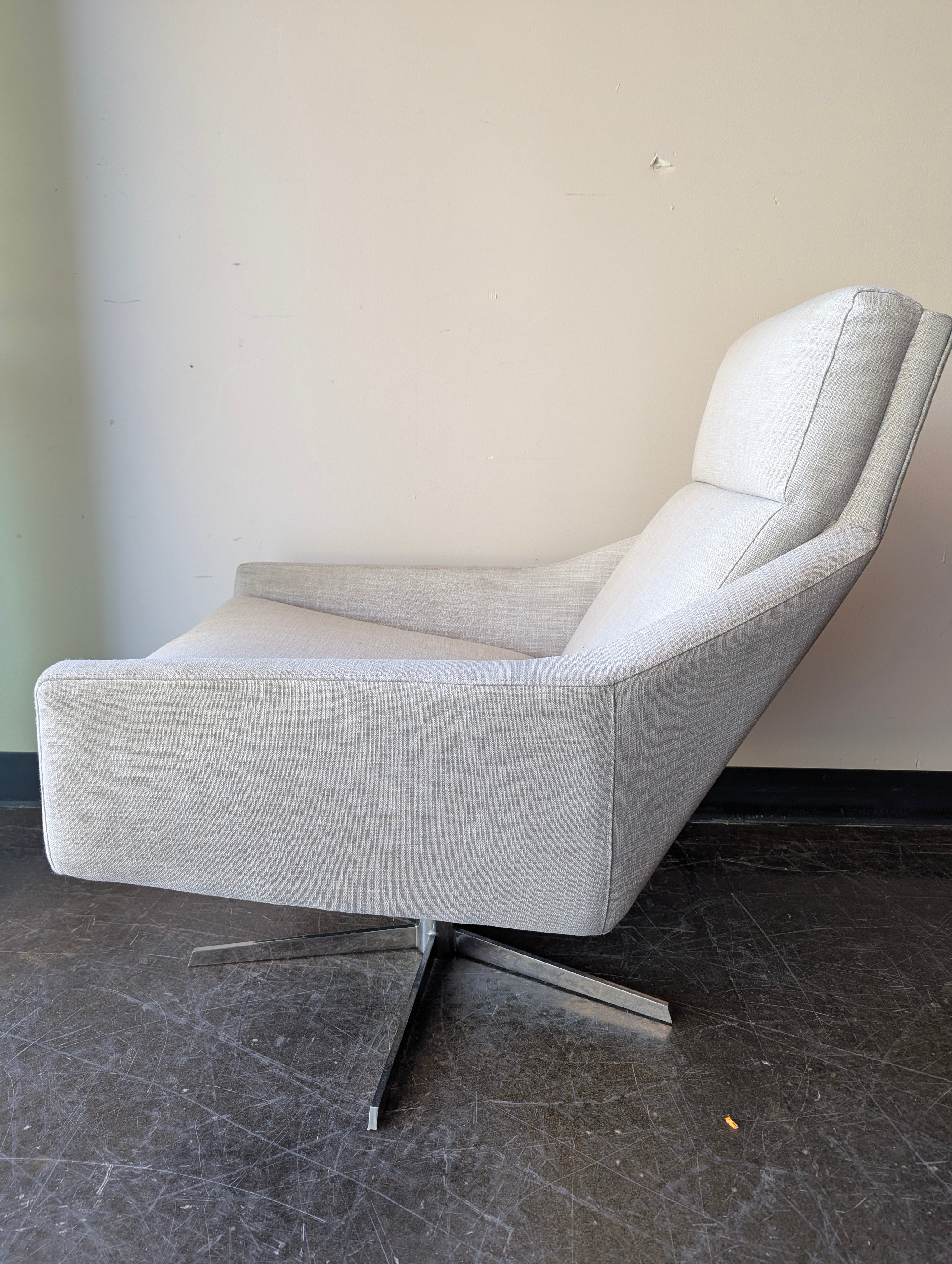 Contemporary Upholstered High-Back Accent Chair