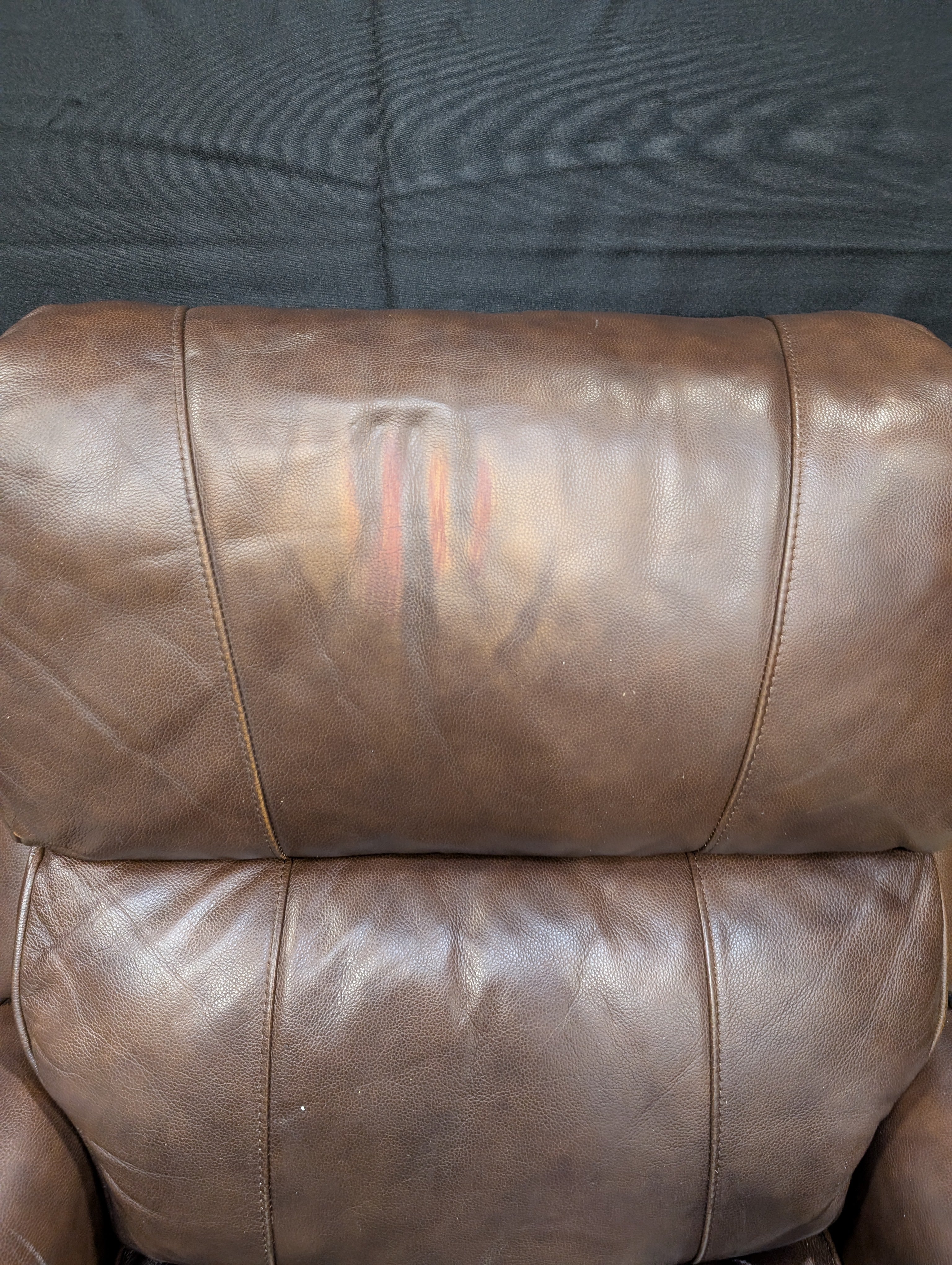 Plush Brown Upholstered Rocker Recliner Chair