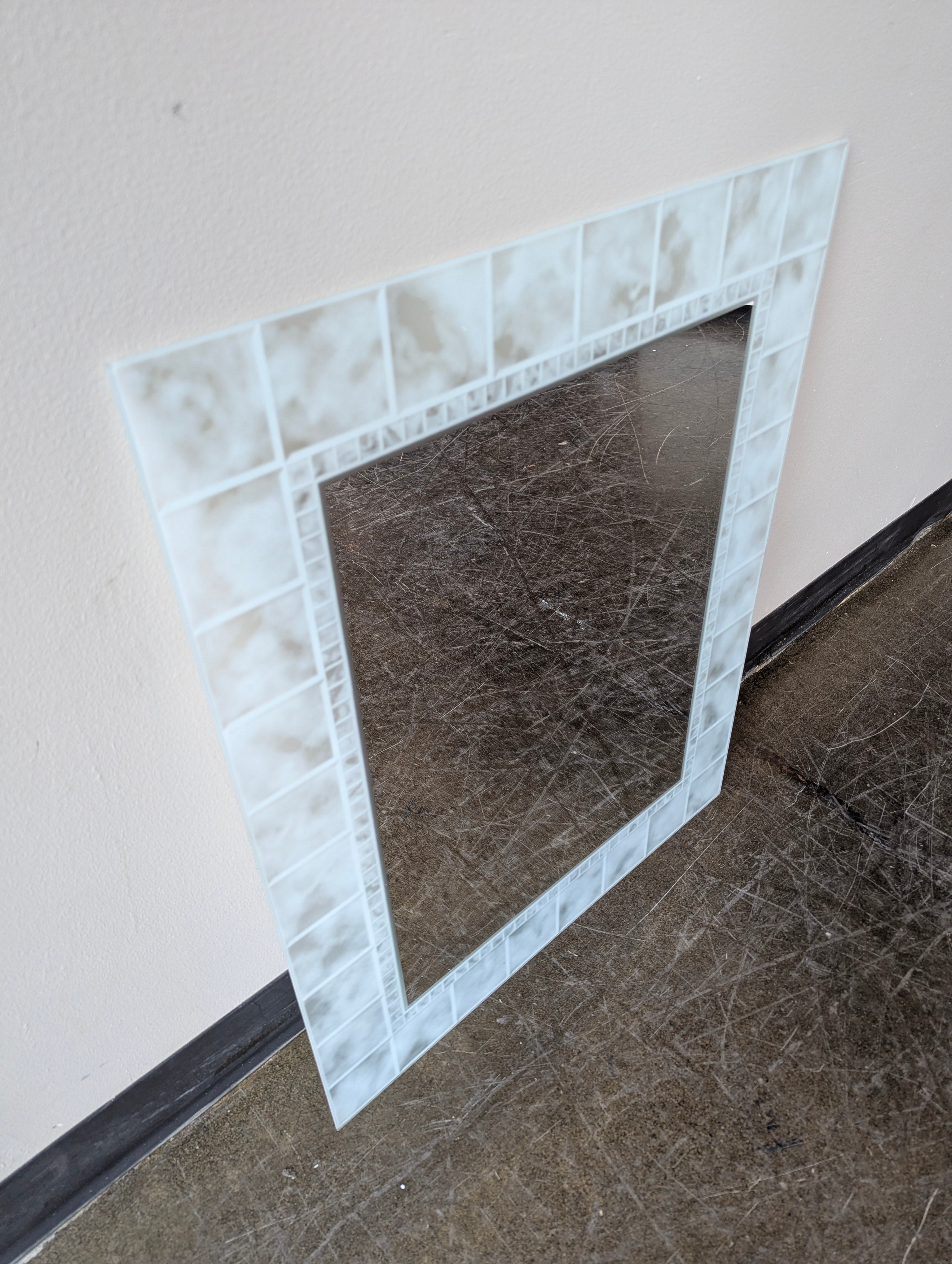 Contemporary Mosaic Framed Wall Mirror
