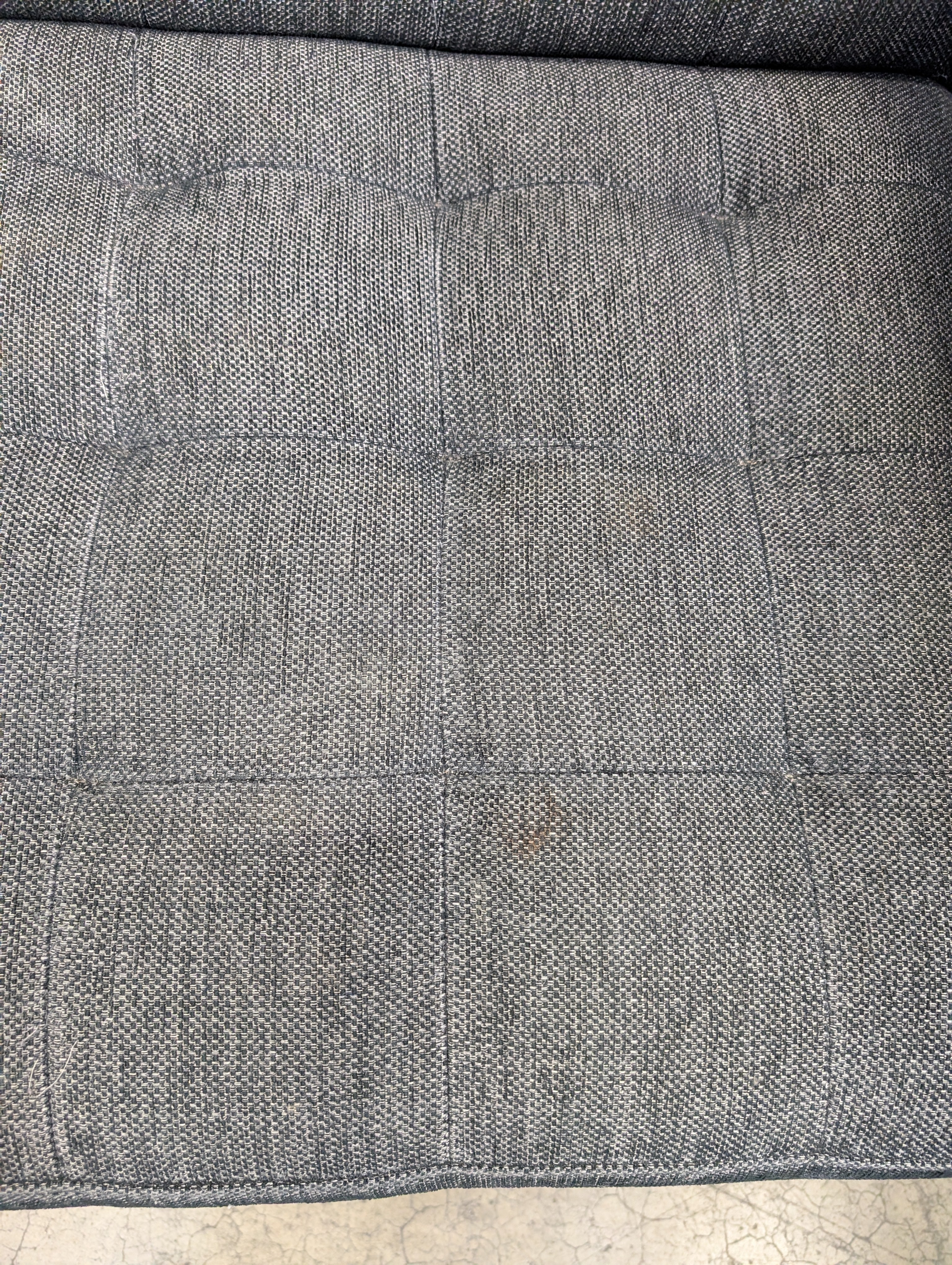 Used Dark Grey Tufted Fabric Loveseat Sofa