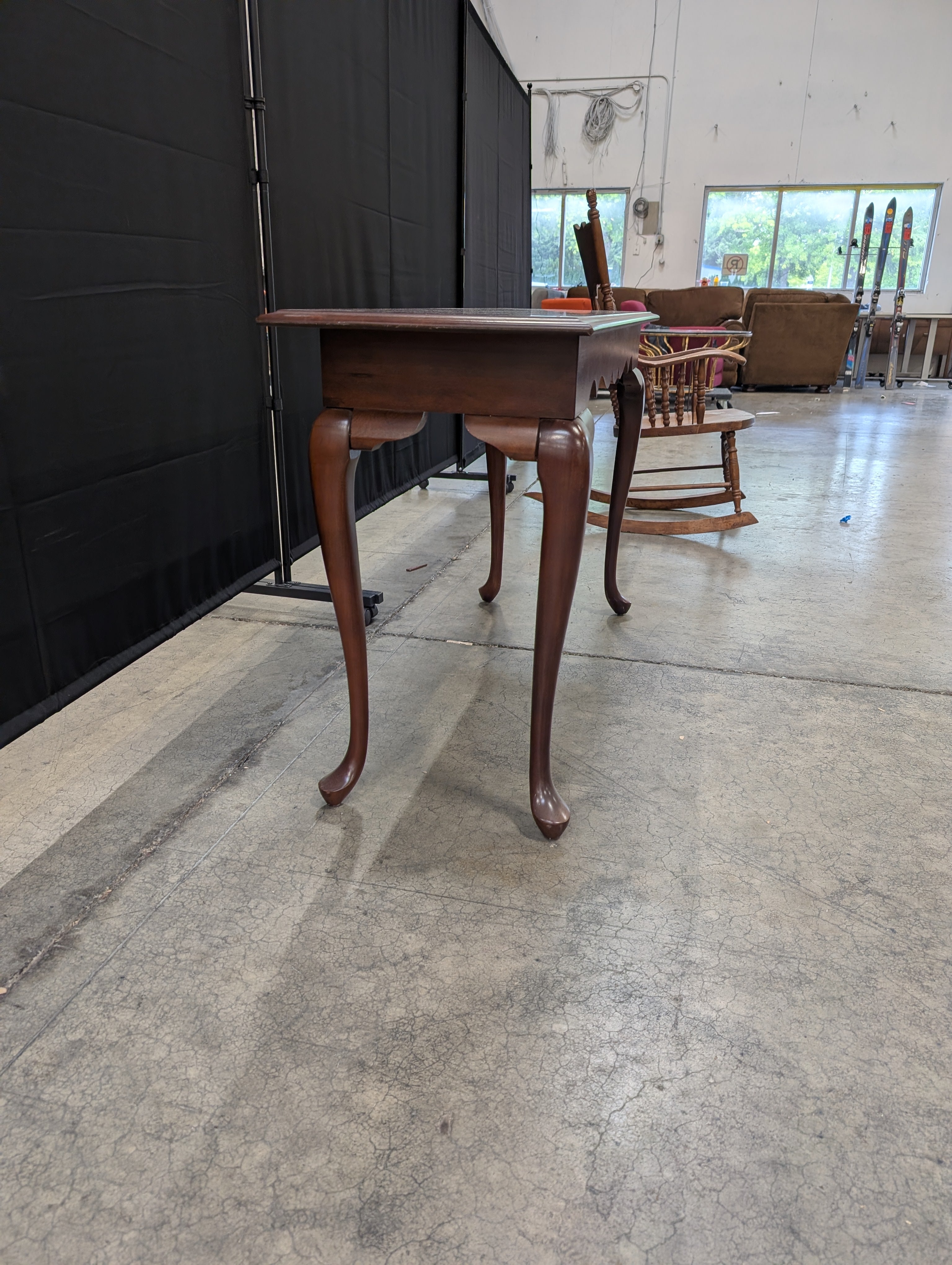 Queen Anne-style Solid Cherry Console Table