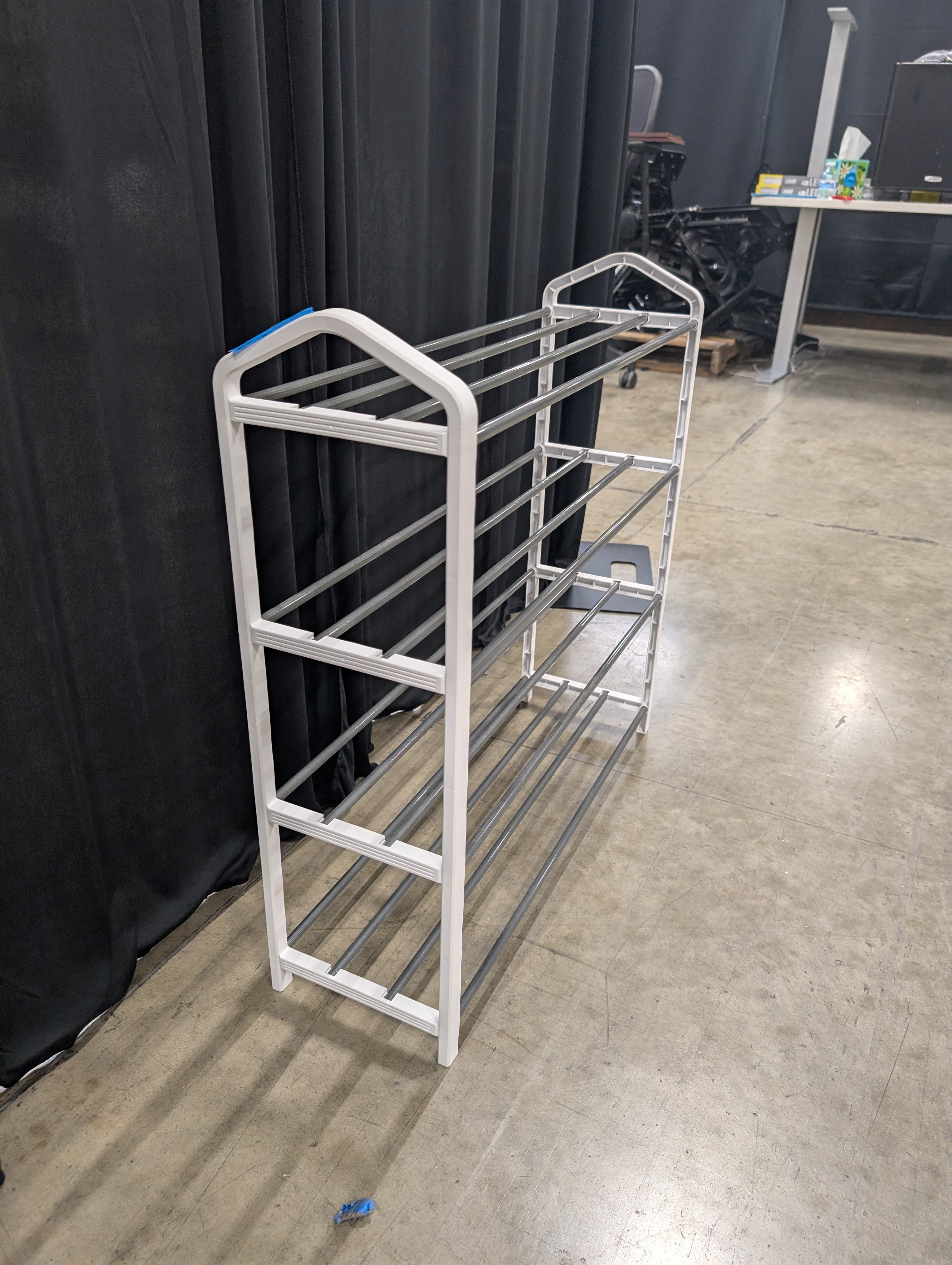 Four-Tier Metal and Plastic Shoe Rack