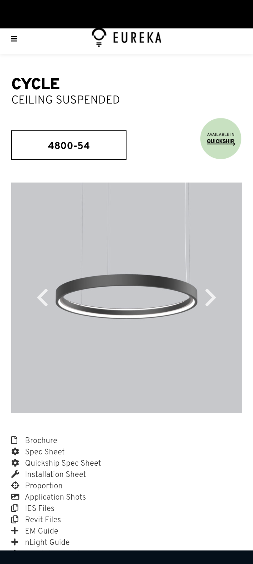 Eureka 36-Inch LED Circular Pendant Light Fixture in box