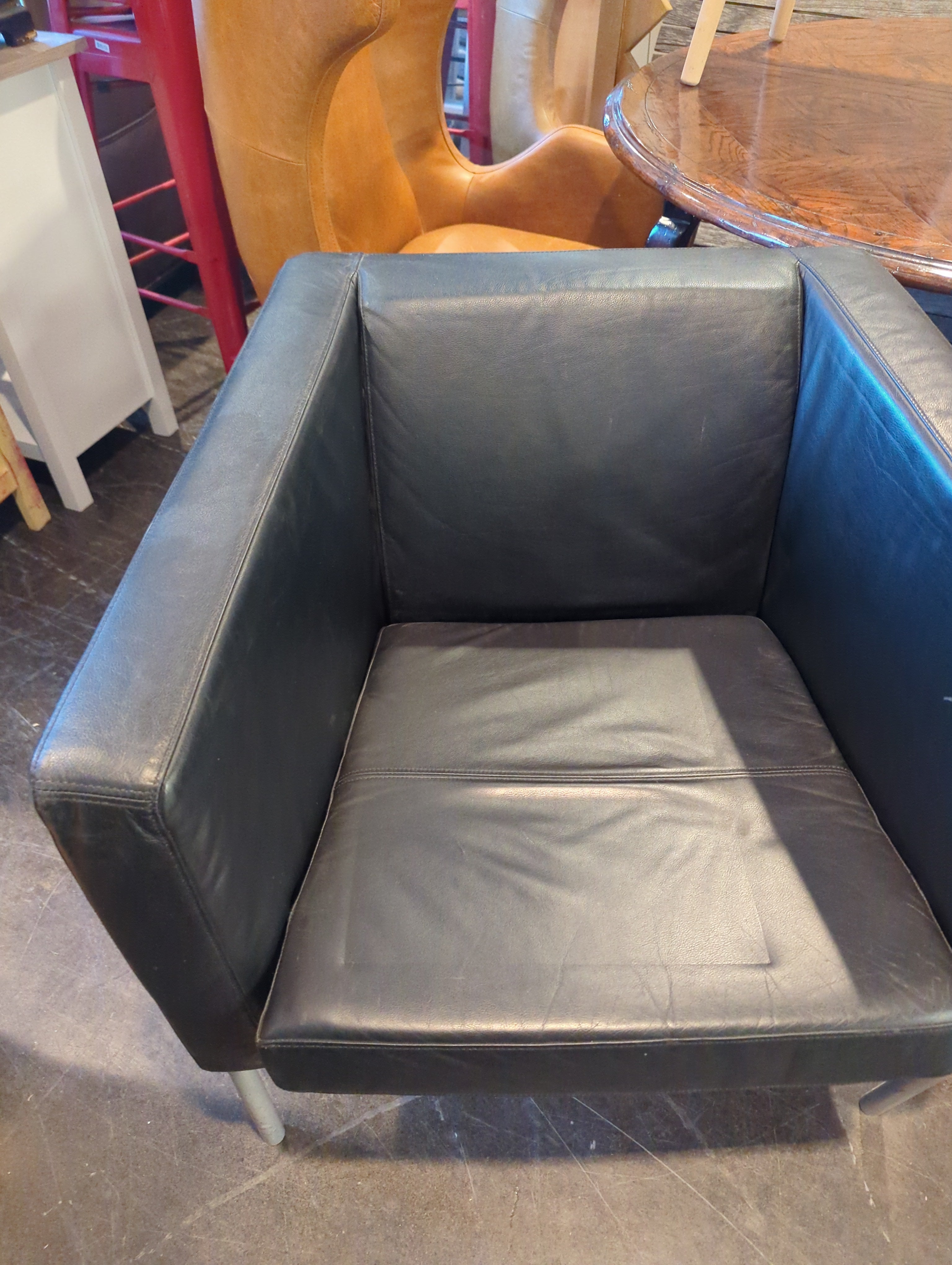 Modern Black Leather Chair