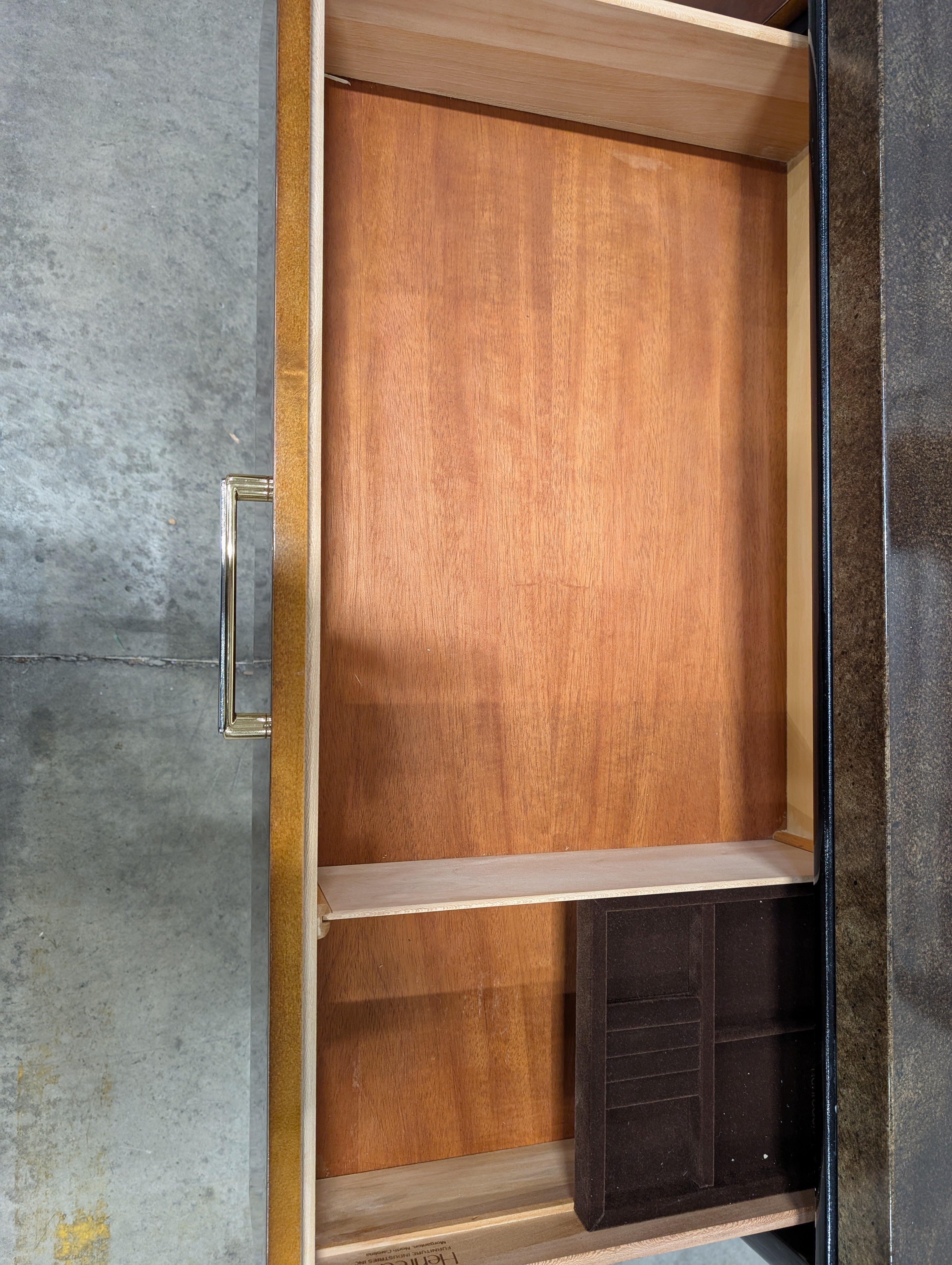 Contemporary Henredon Dark Wood Six-Drawer Dresser