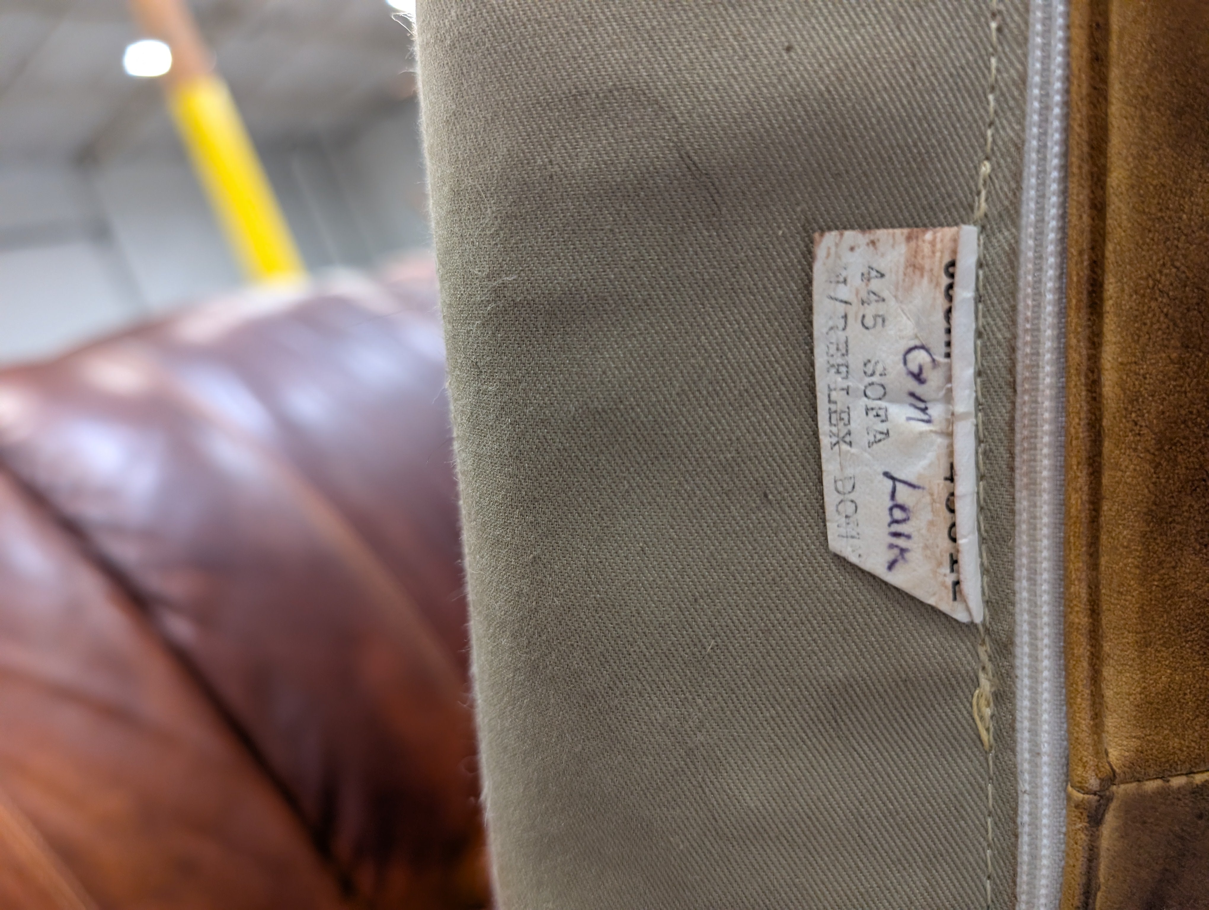 Lauren Leather Co. Full-Grain Distressed Leather Sofa - Custom Made High End - Made in USA (2 Available)