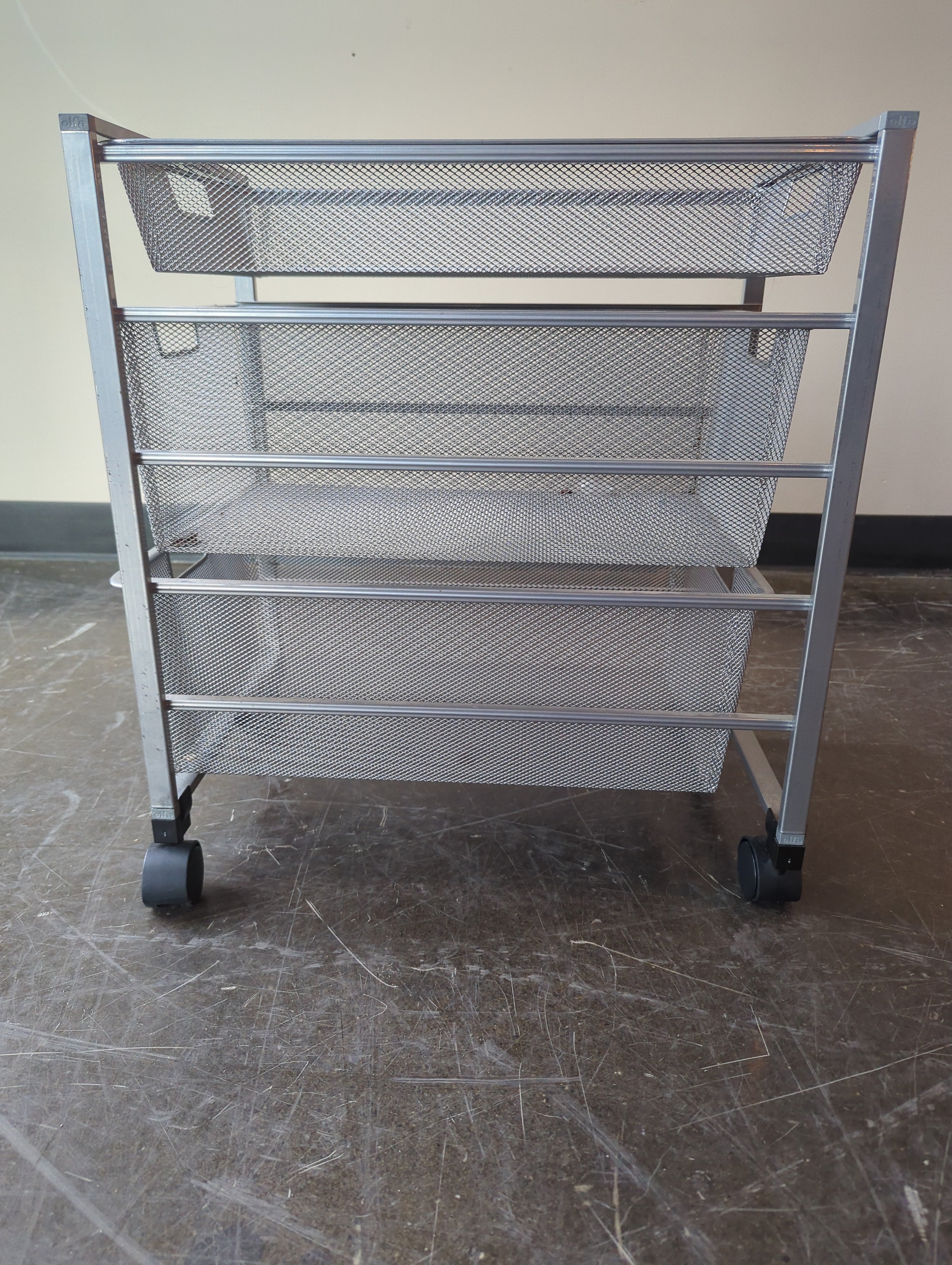 Three-Tier Metal Rolling Cart