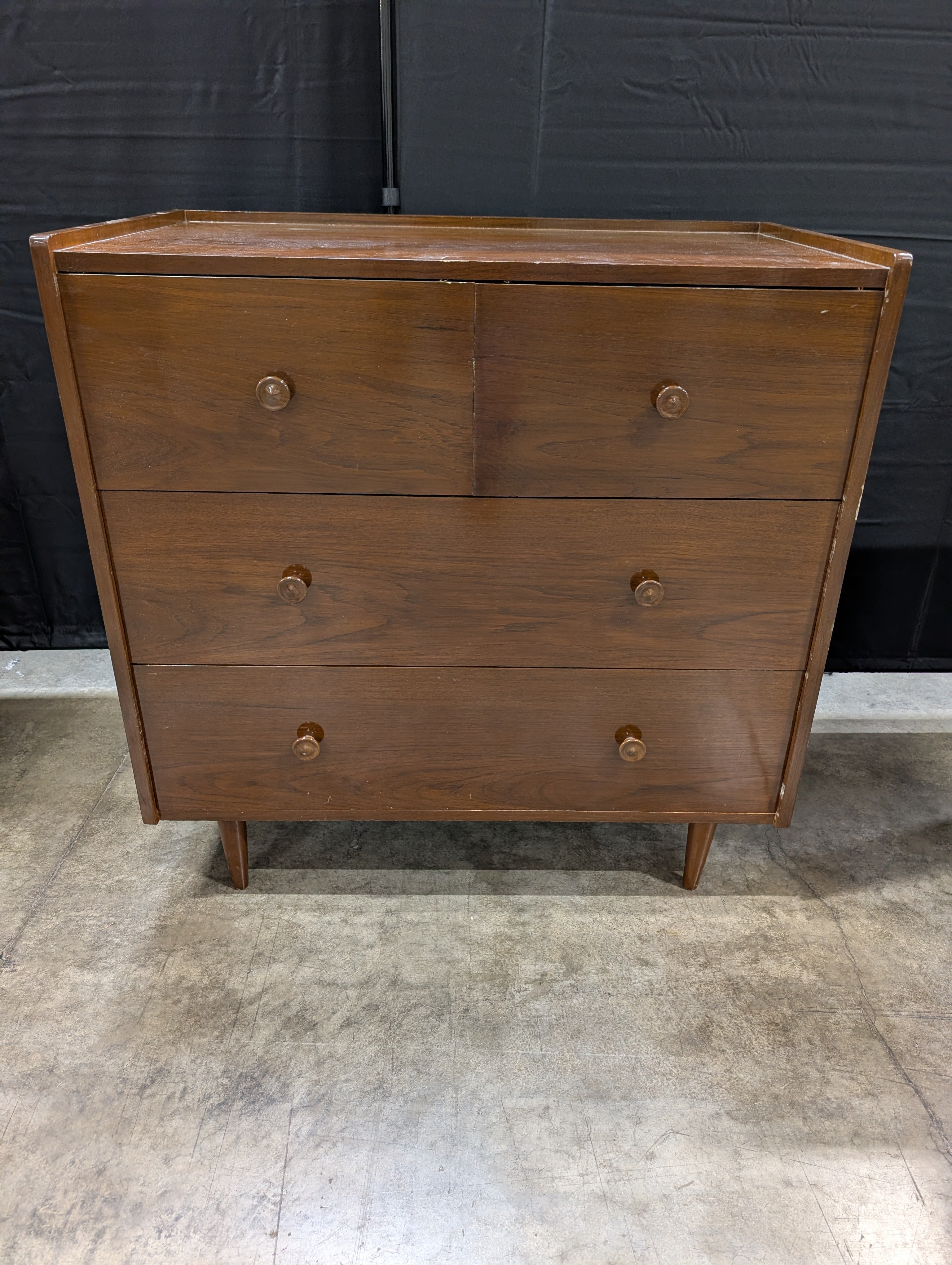 Vintage Mid-Century Style Wood Chest of Drawers