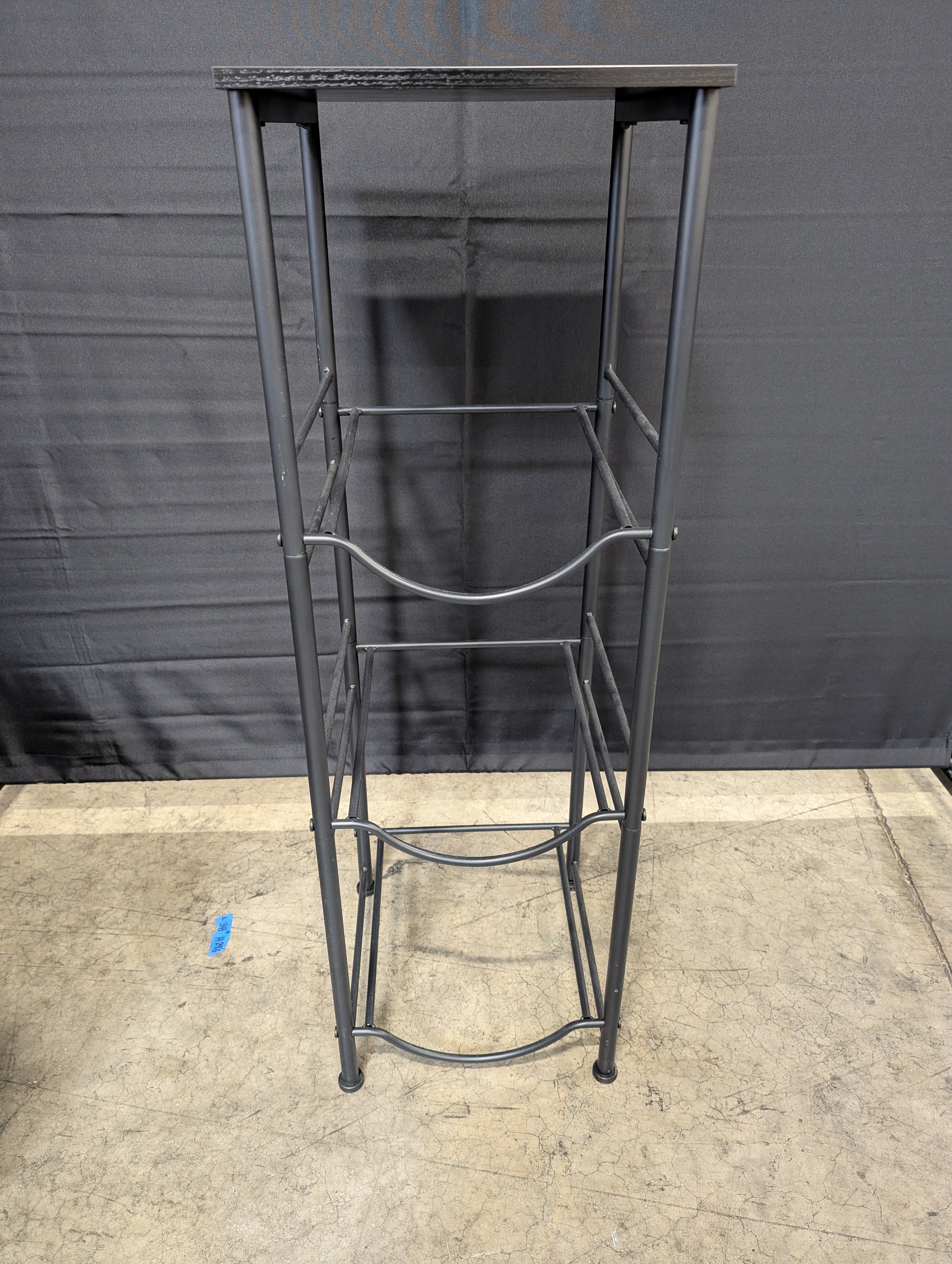 Modern Dark Metal Multi-Tier Storage Shelf Unit