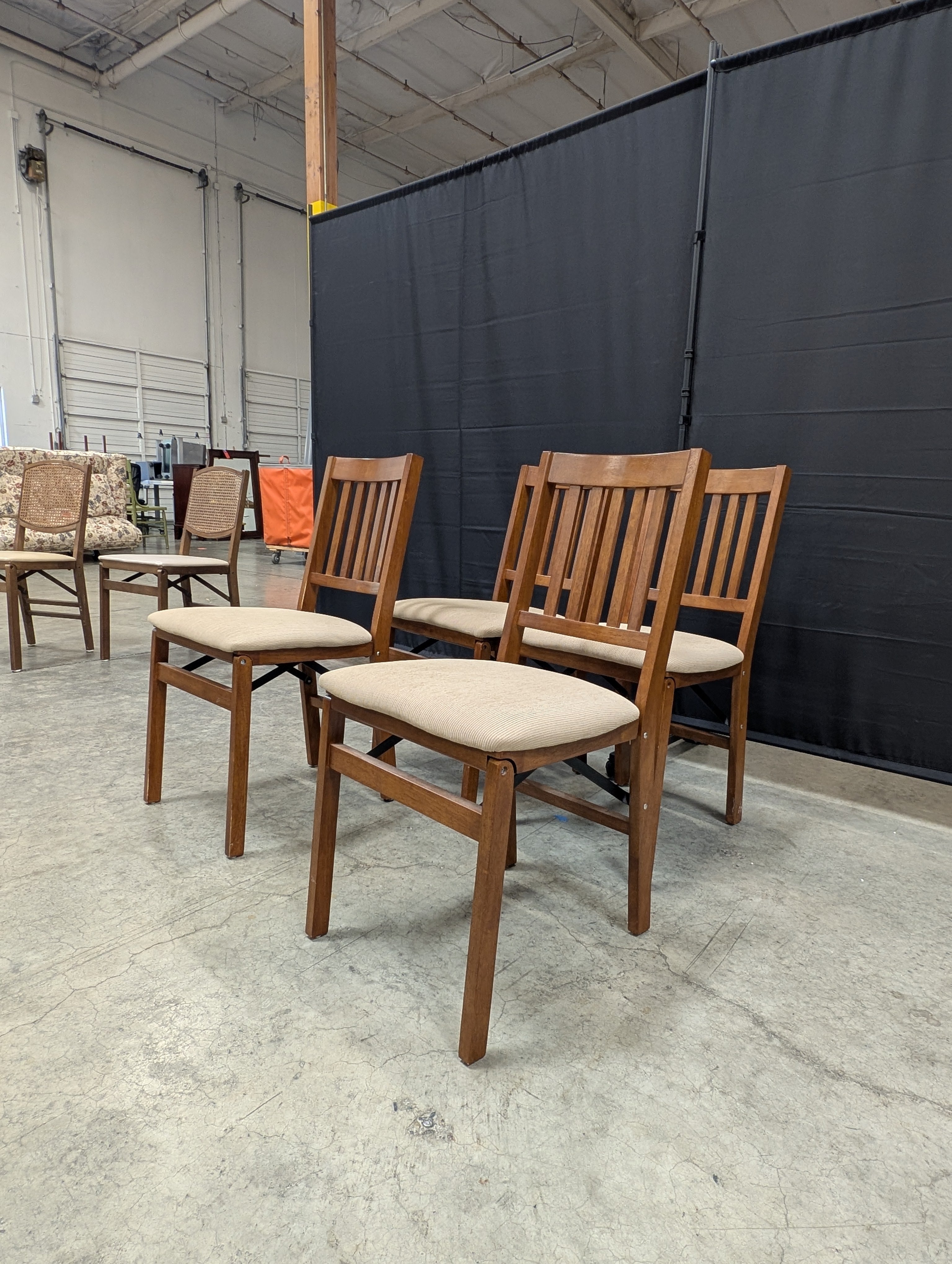 Set of Four - STAKMORE Folding Chairs