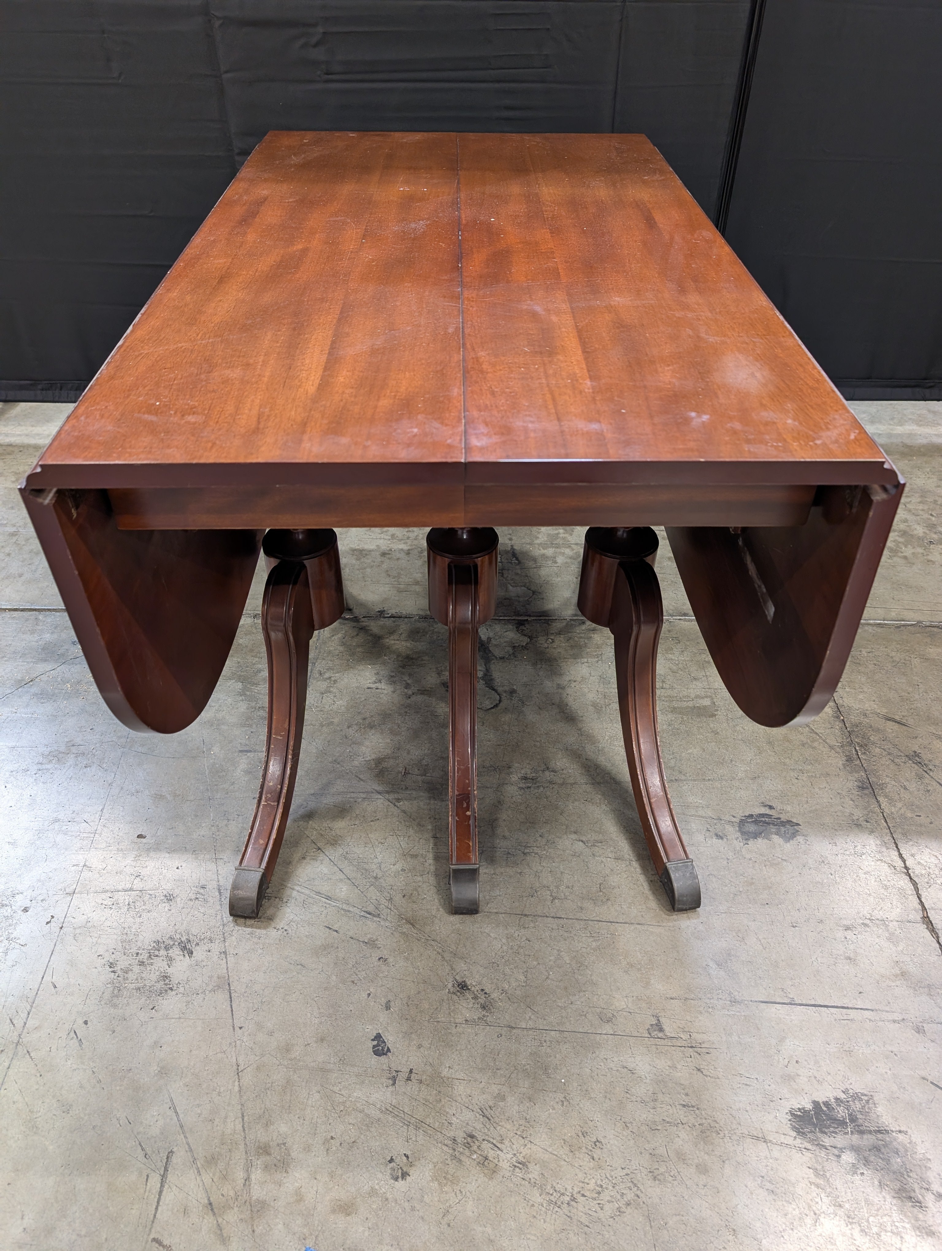 Classic Brown Wood Drop-Leaf Dining Table
