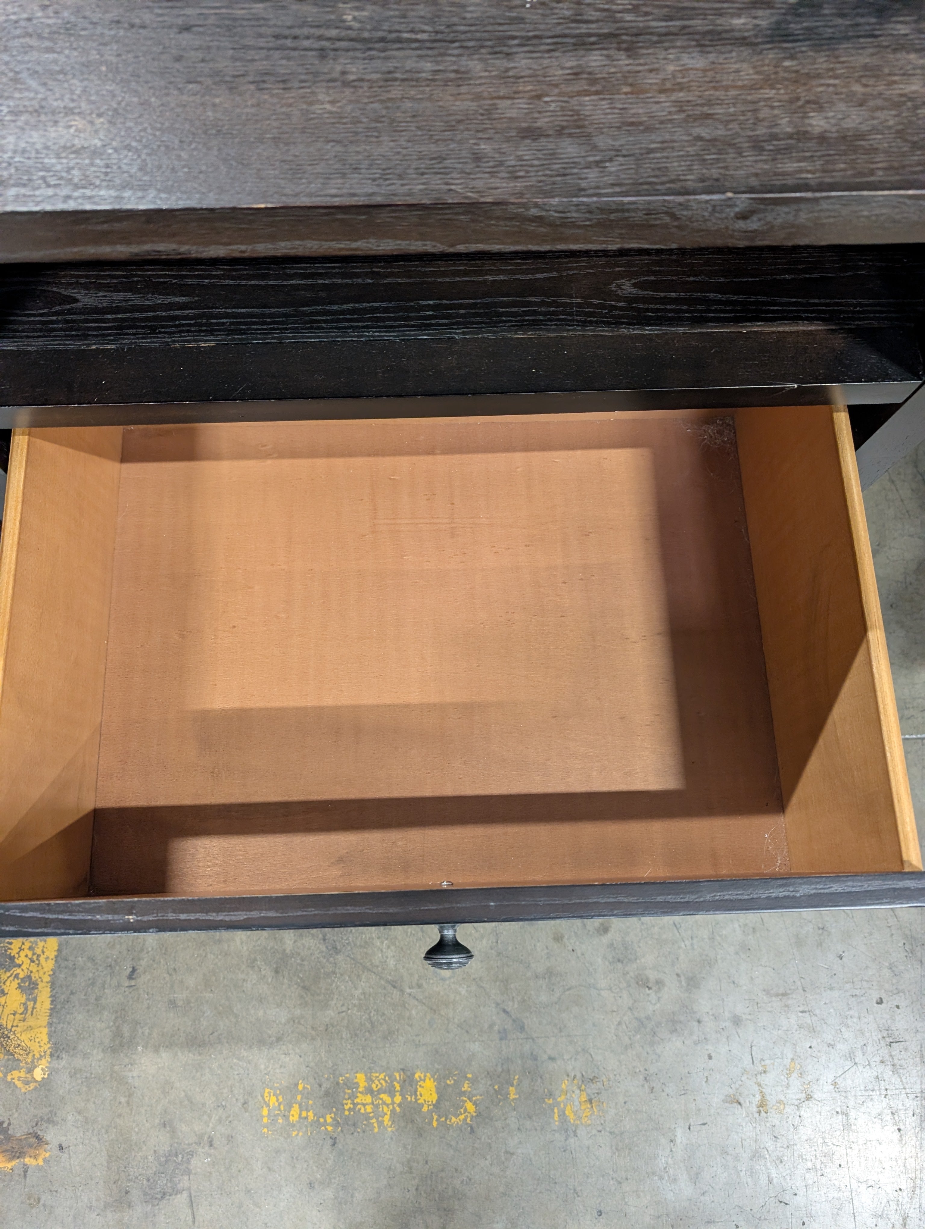 Dark Wood Bassett Media Console with Storage