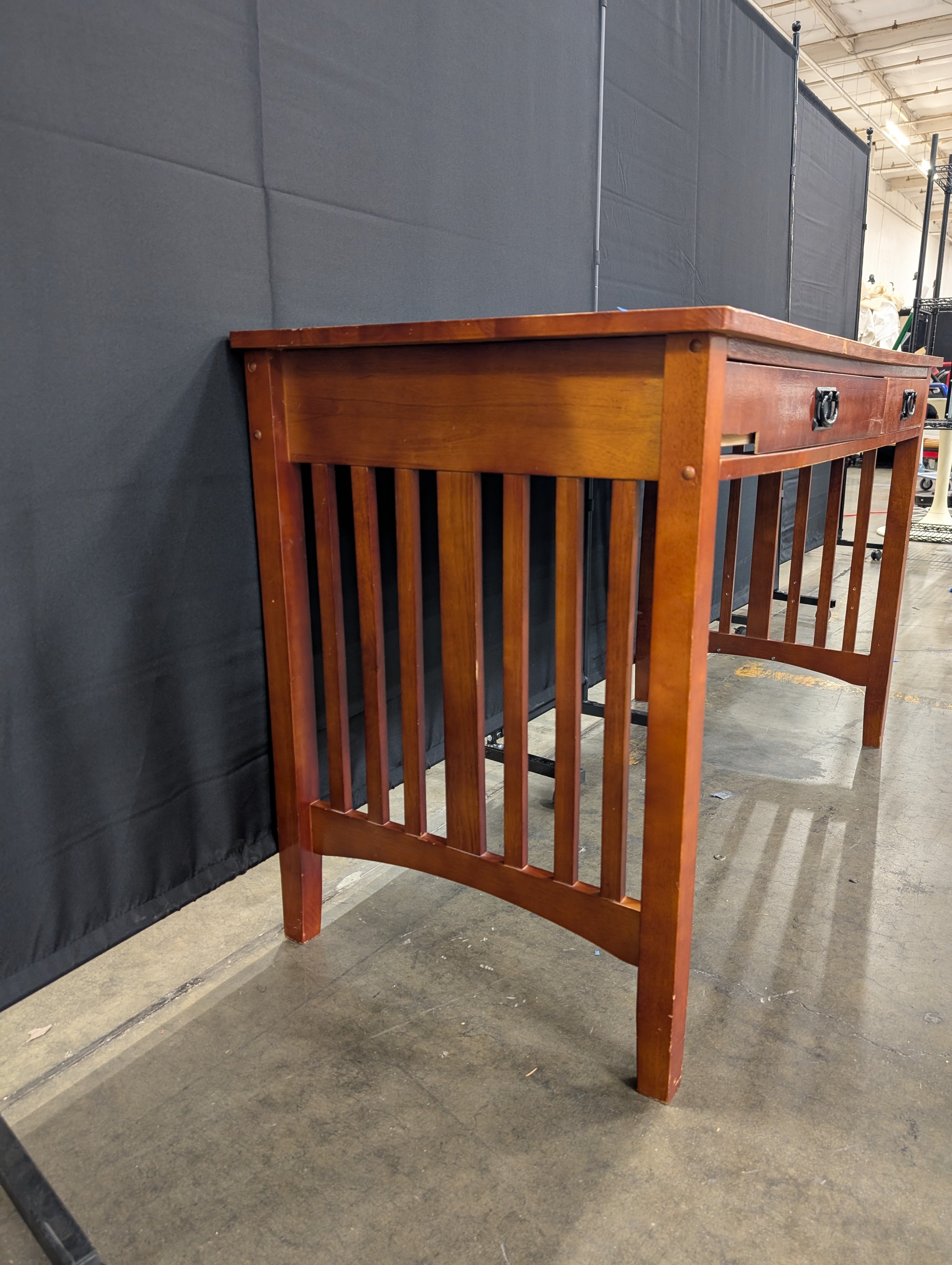 Mission Style Hardwood Writing Desk with Drawers