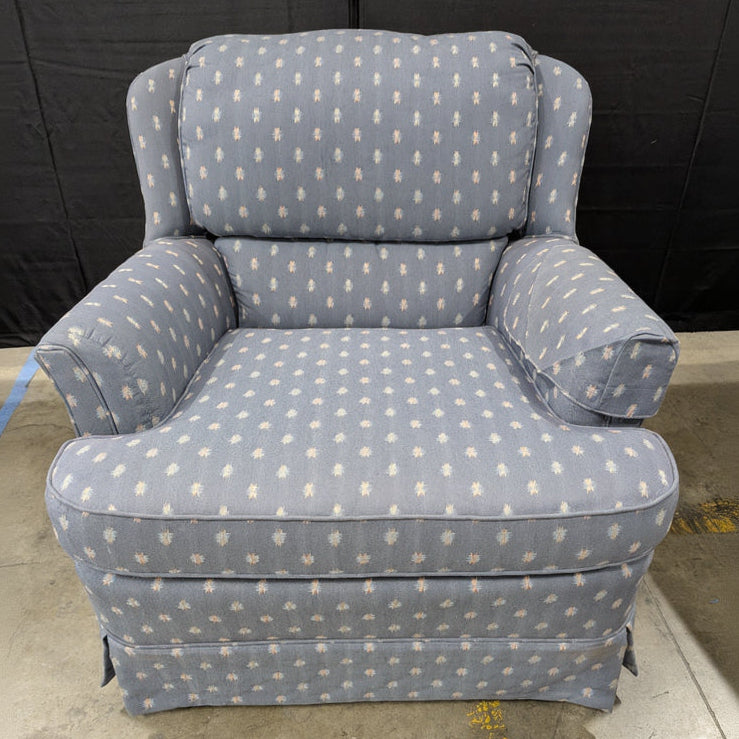 WIDE-AWAKE ORIGINALS Upholstered Club Chair with Patterned Fabric