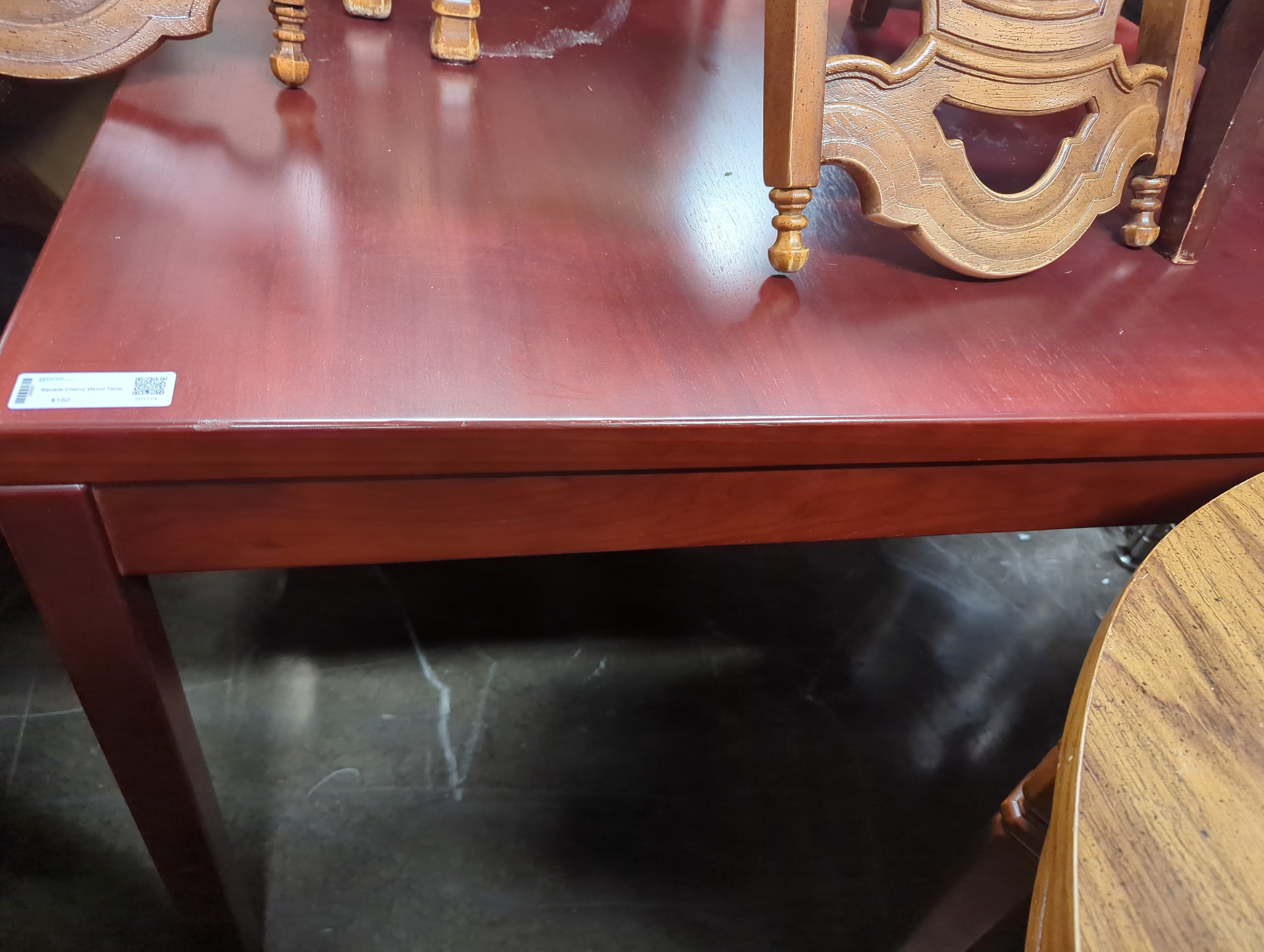Square Cherry Wood Table