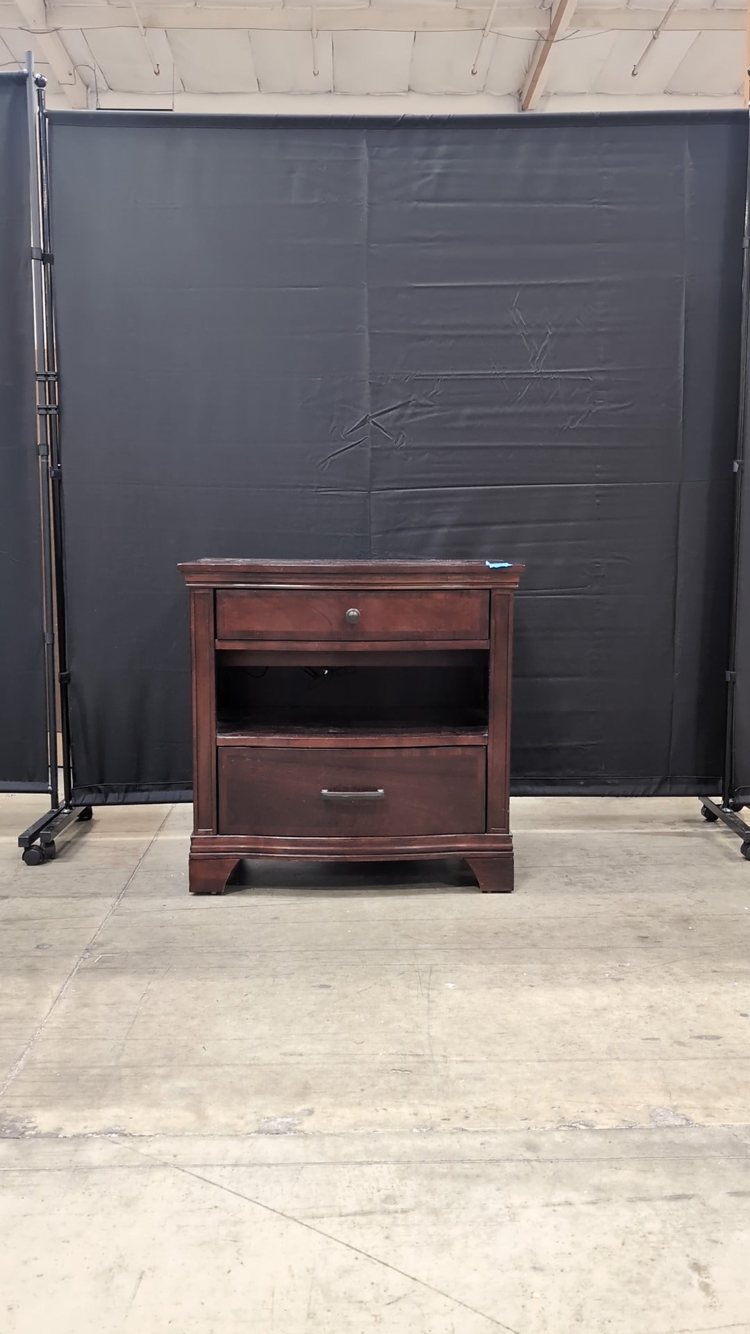 Rich Brown Universal Furniture Wooden Nightstand with Drawer and Shelf