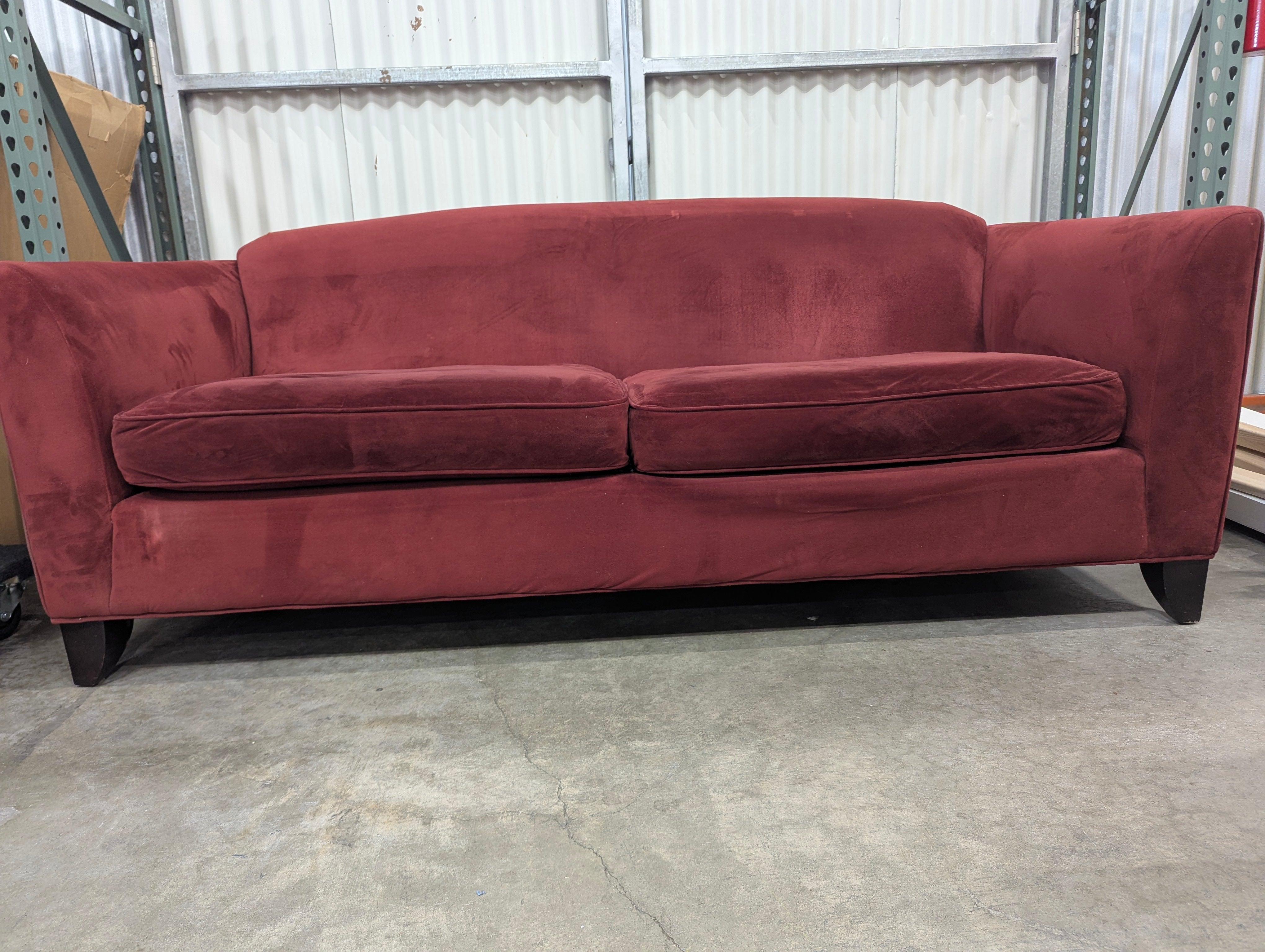 Stylish Red Velvet Daybed Couch