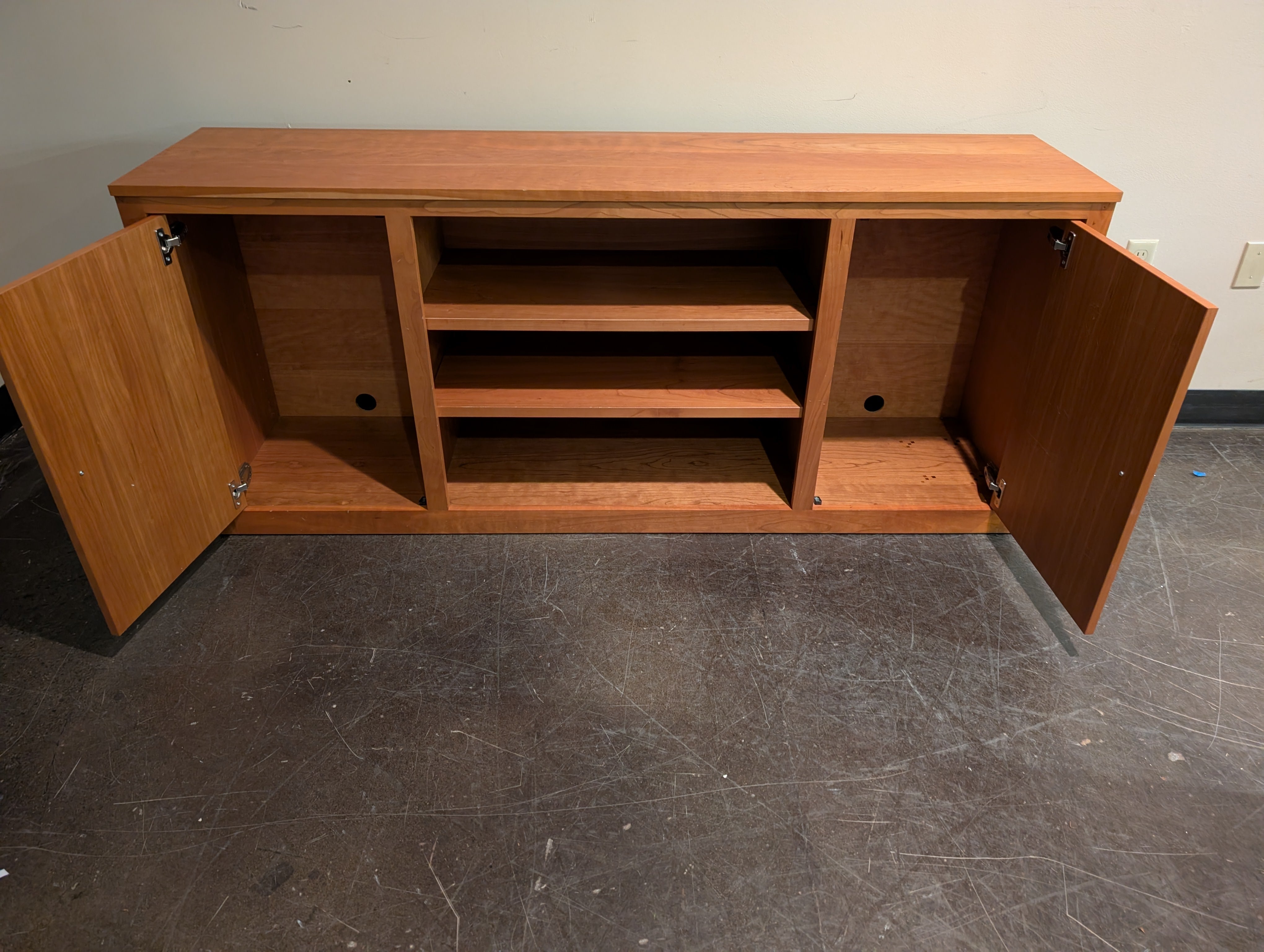 Spectra Wood Versatile Wooden Media Console with Storage