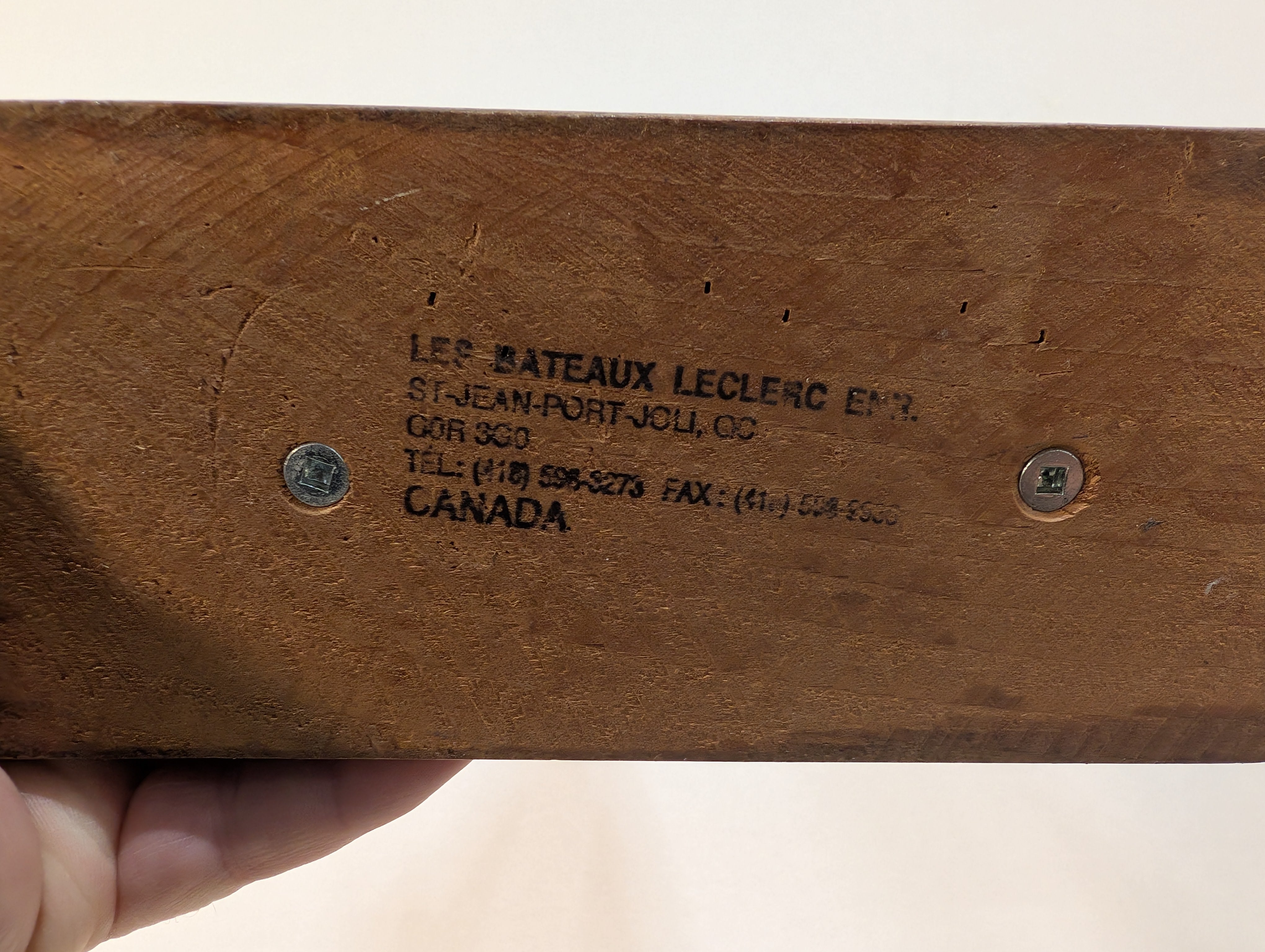 Curved Dark Wood Table Clock with Brass Tone Bezel