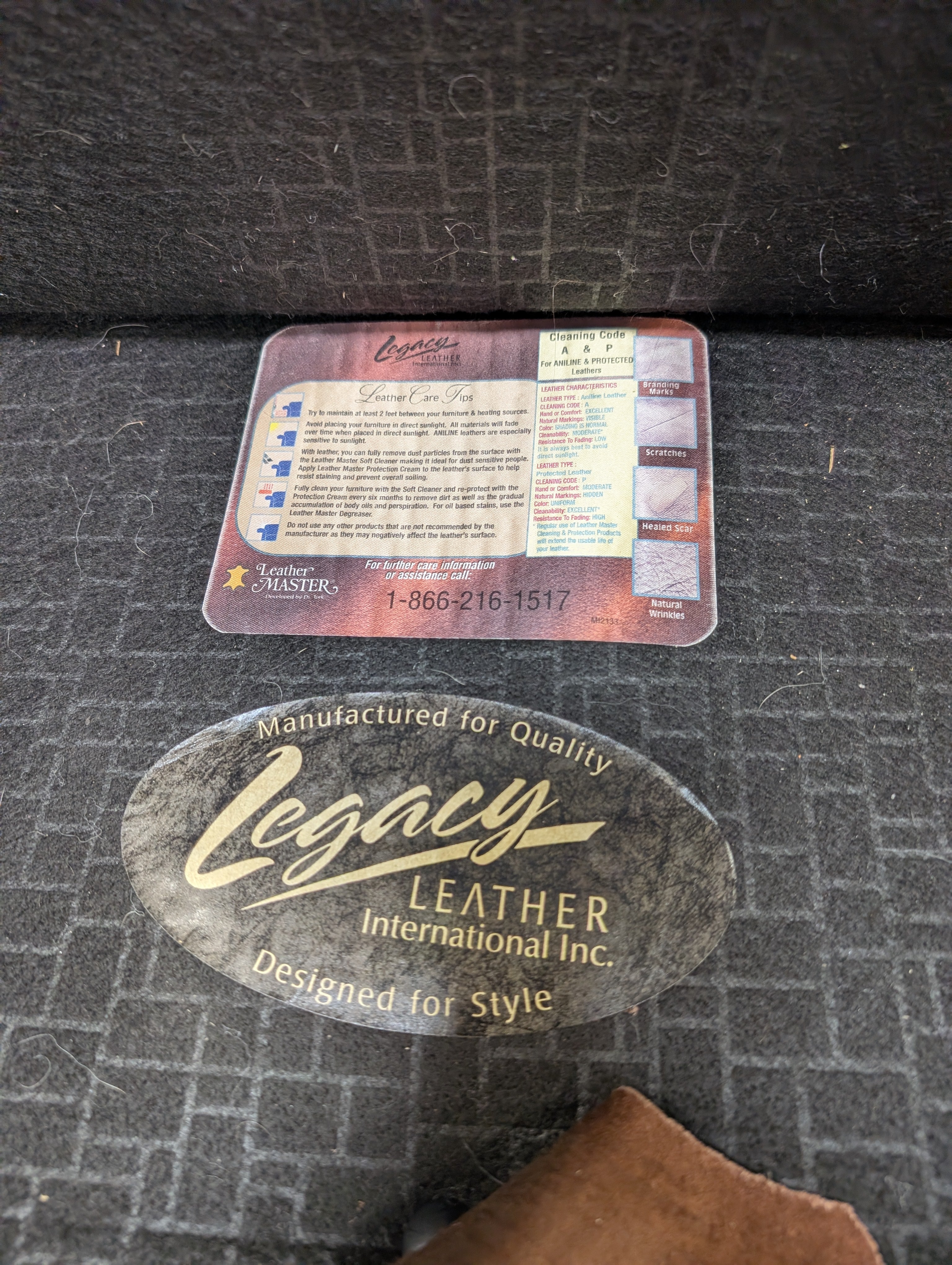 Legacy Leather Three-Cushion Burgundy Leather Sofa